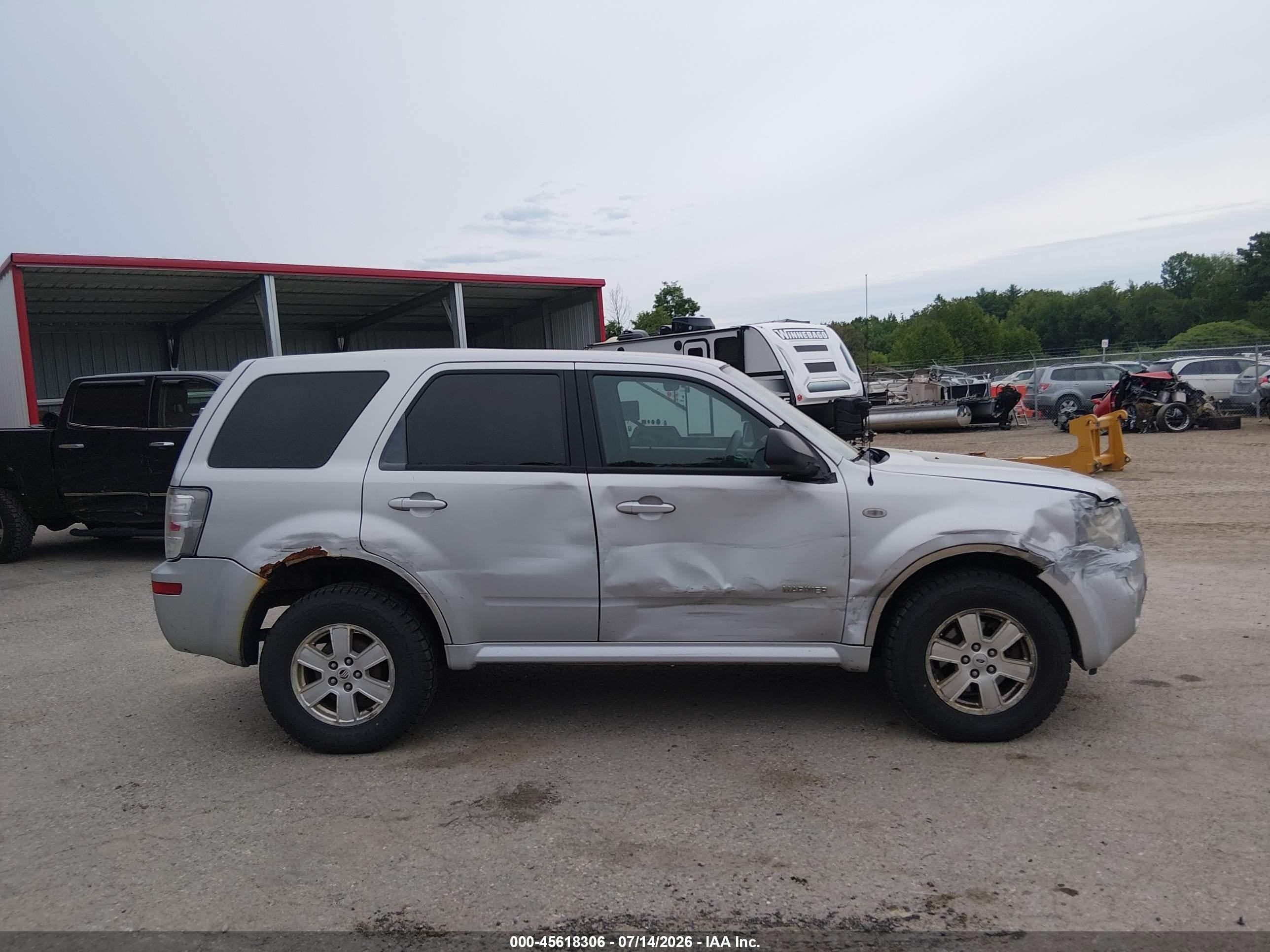 2008 Mercury Mariner V6 Silver vin: 4M2CU91158KJ36941