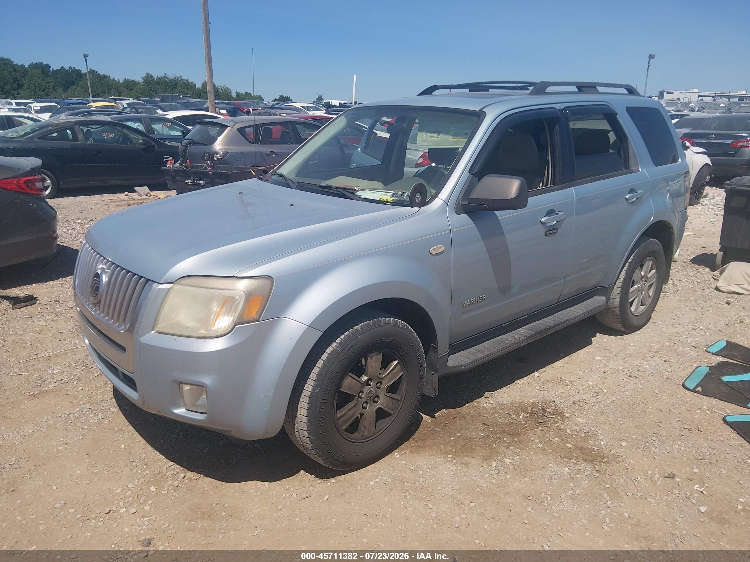 2008 Mercury Mariner V6 Blue vin: 4M2CU91178KJ46130