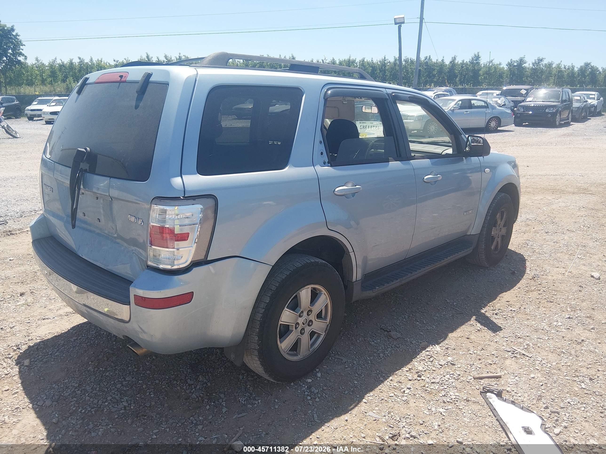 2008 Mercury Mariner V6 Blue vin: 4M2CU91178KJ46130