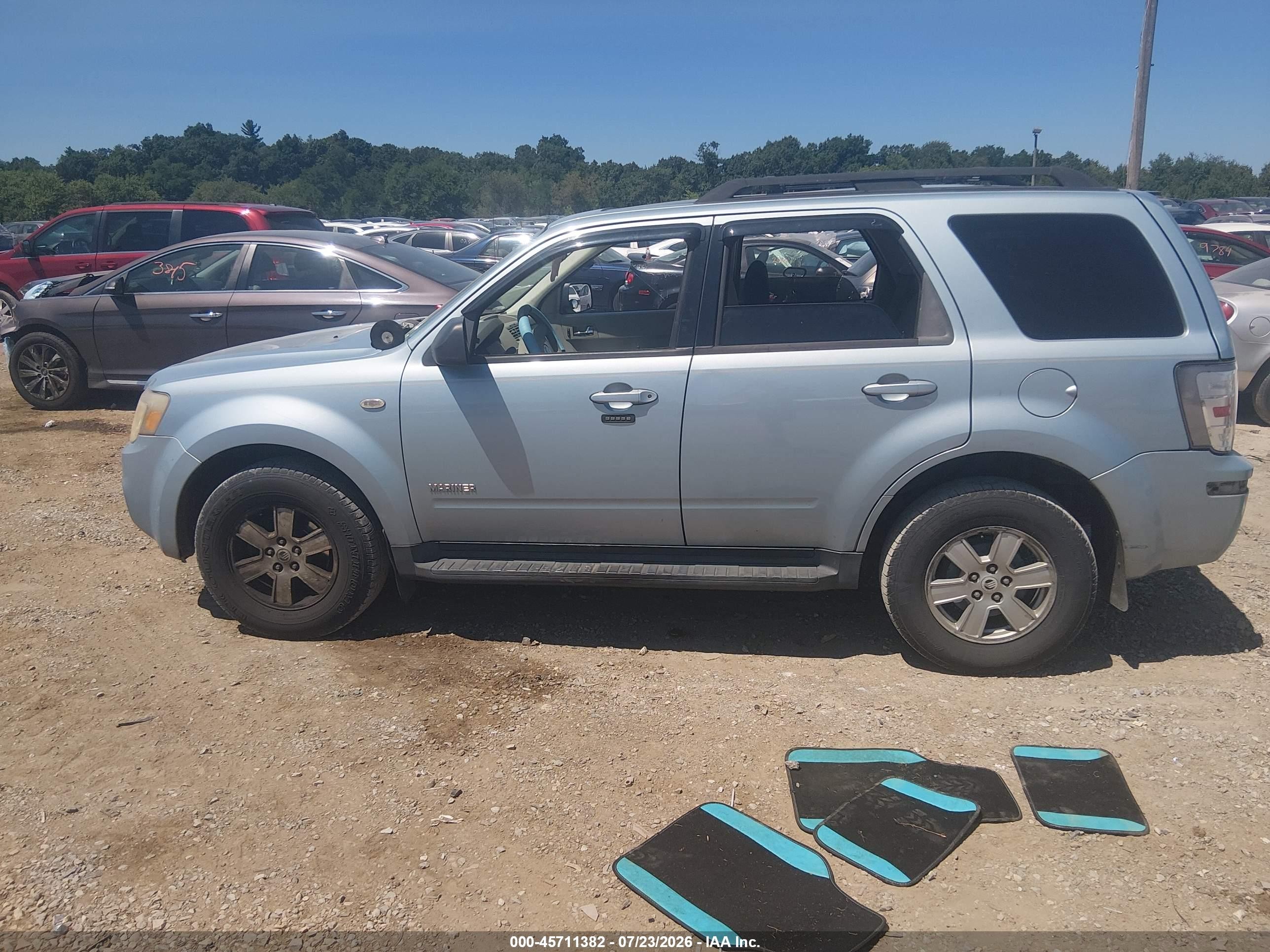 2008 Mercury Mariner V6 Blue vin: 4M2CU91178KJ46130