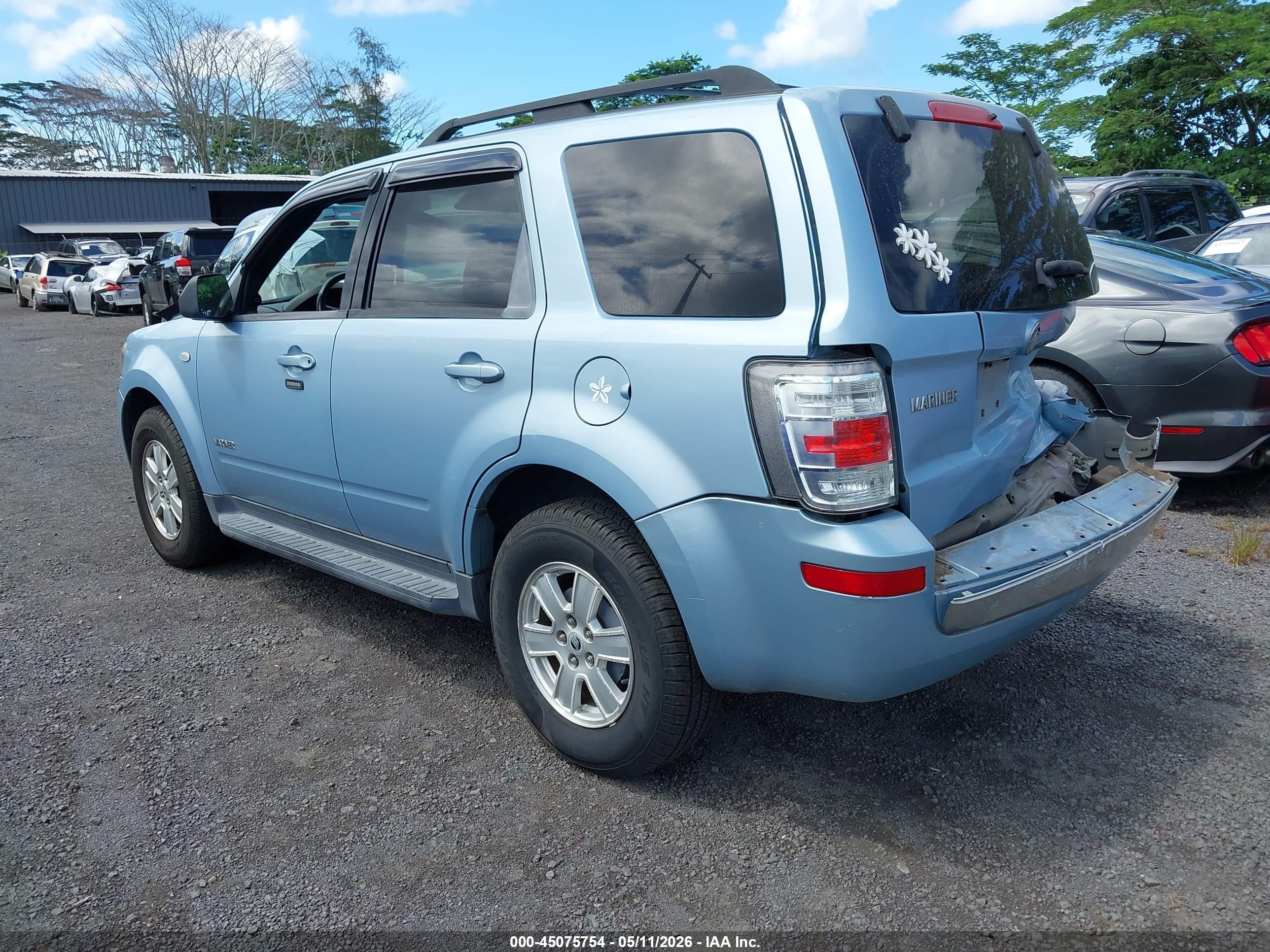 2008 Mercury Mariner V6 Light Blue vin: 4M2CU91198KJ09323