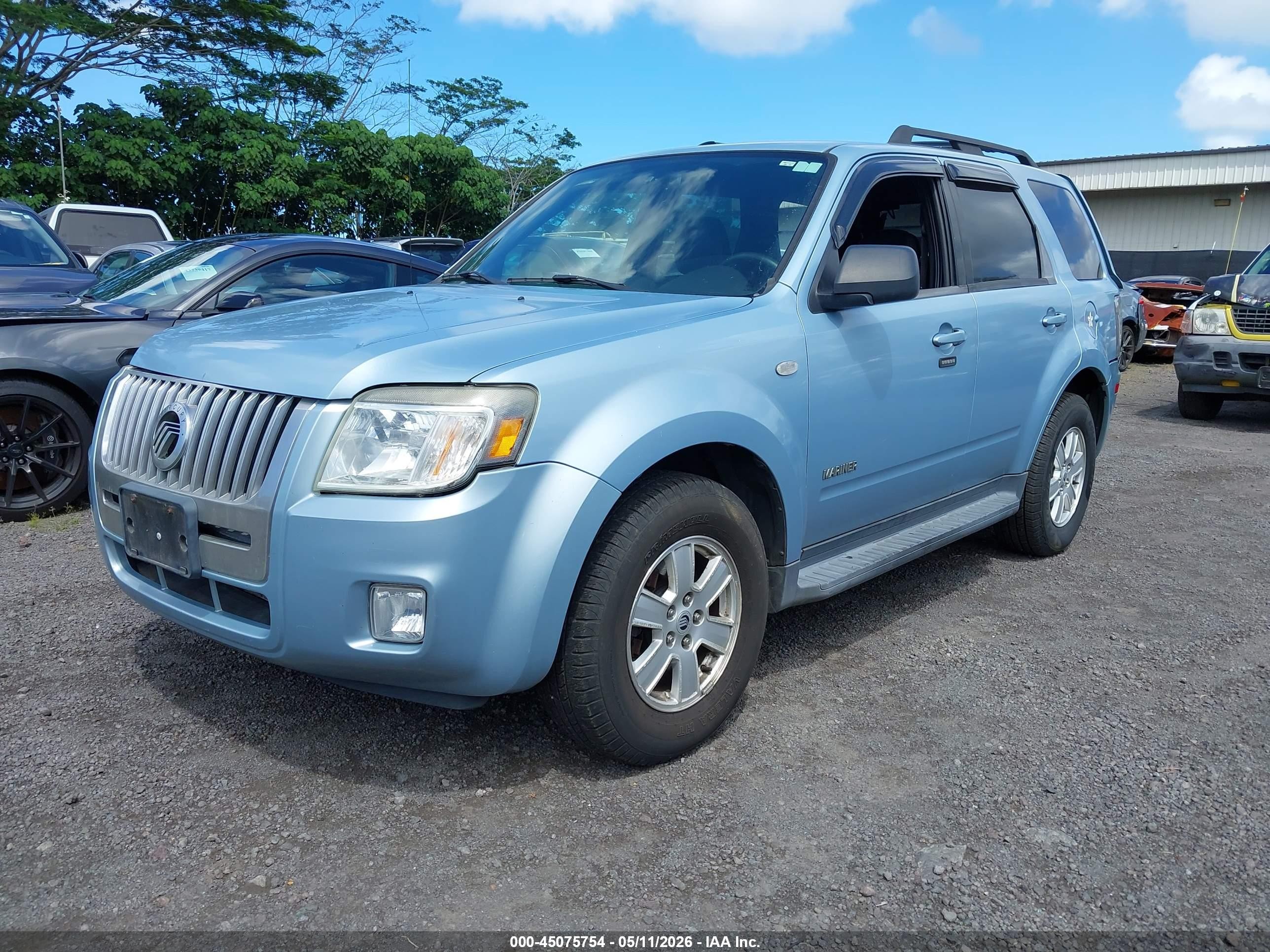 2008 Mercury Mariner V6 Light Blue vin: 4M2CU91198KJ09323