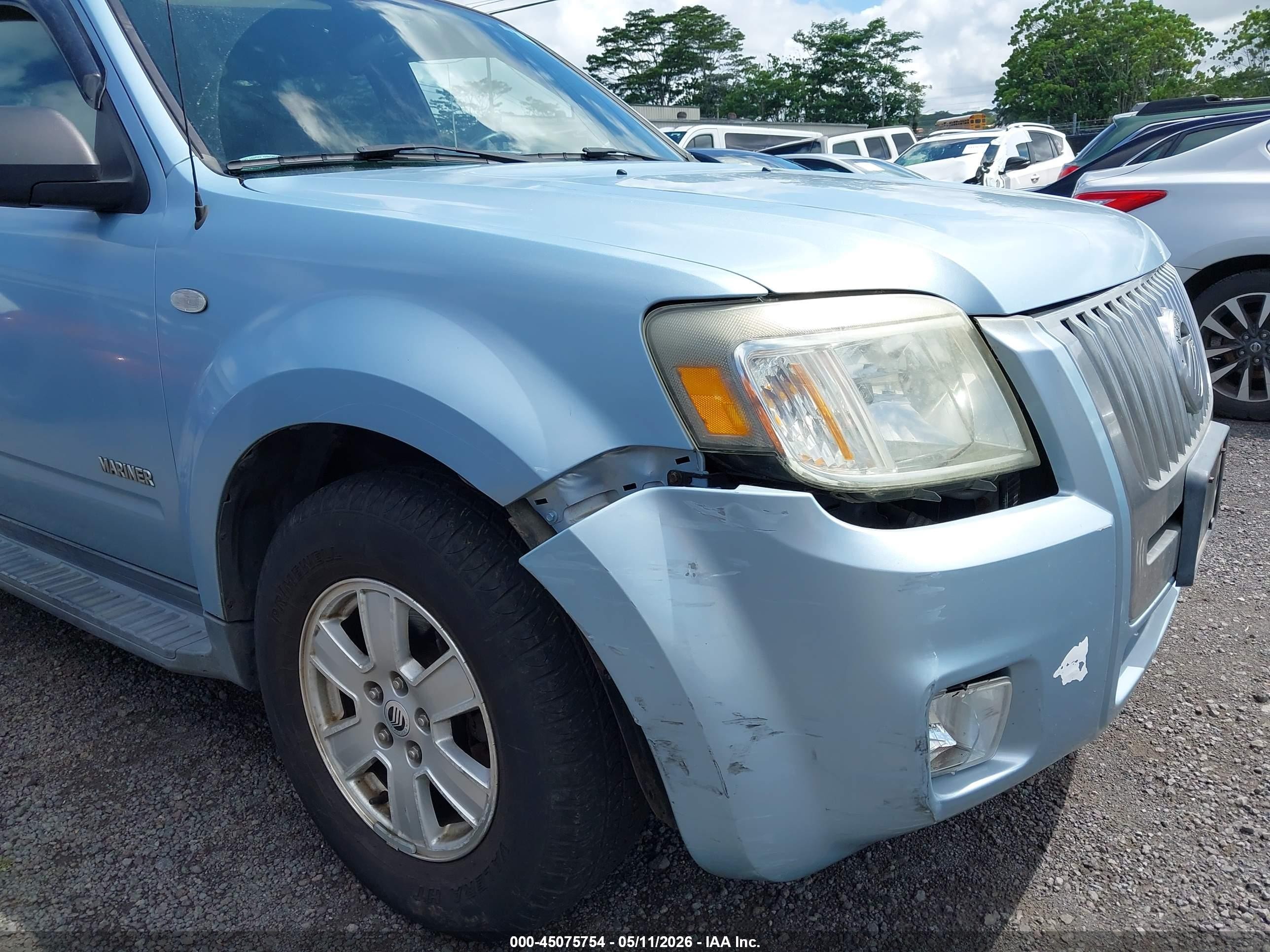2008 Mercury Mariner V6 Light Blue vin: 4M2CU91198KJ09323
