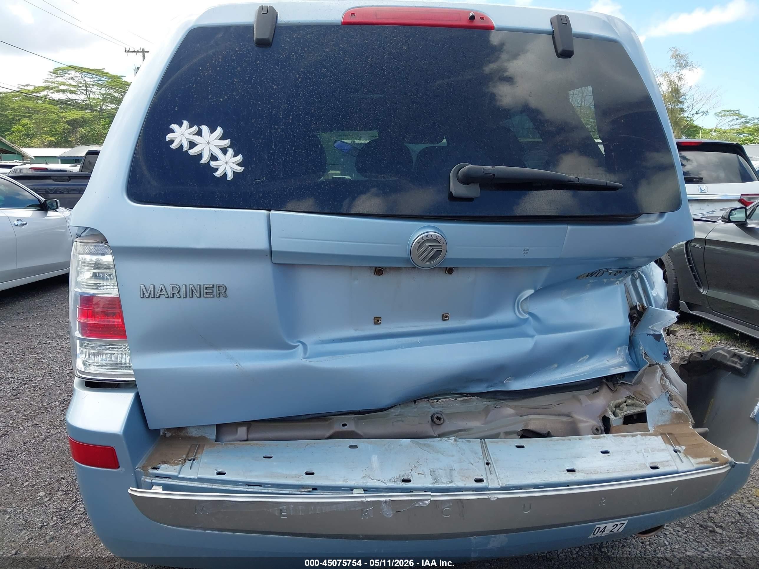 2008 Mercury Mariner V6 Light Blue vin: 4M2CU91198KJ09323