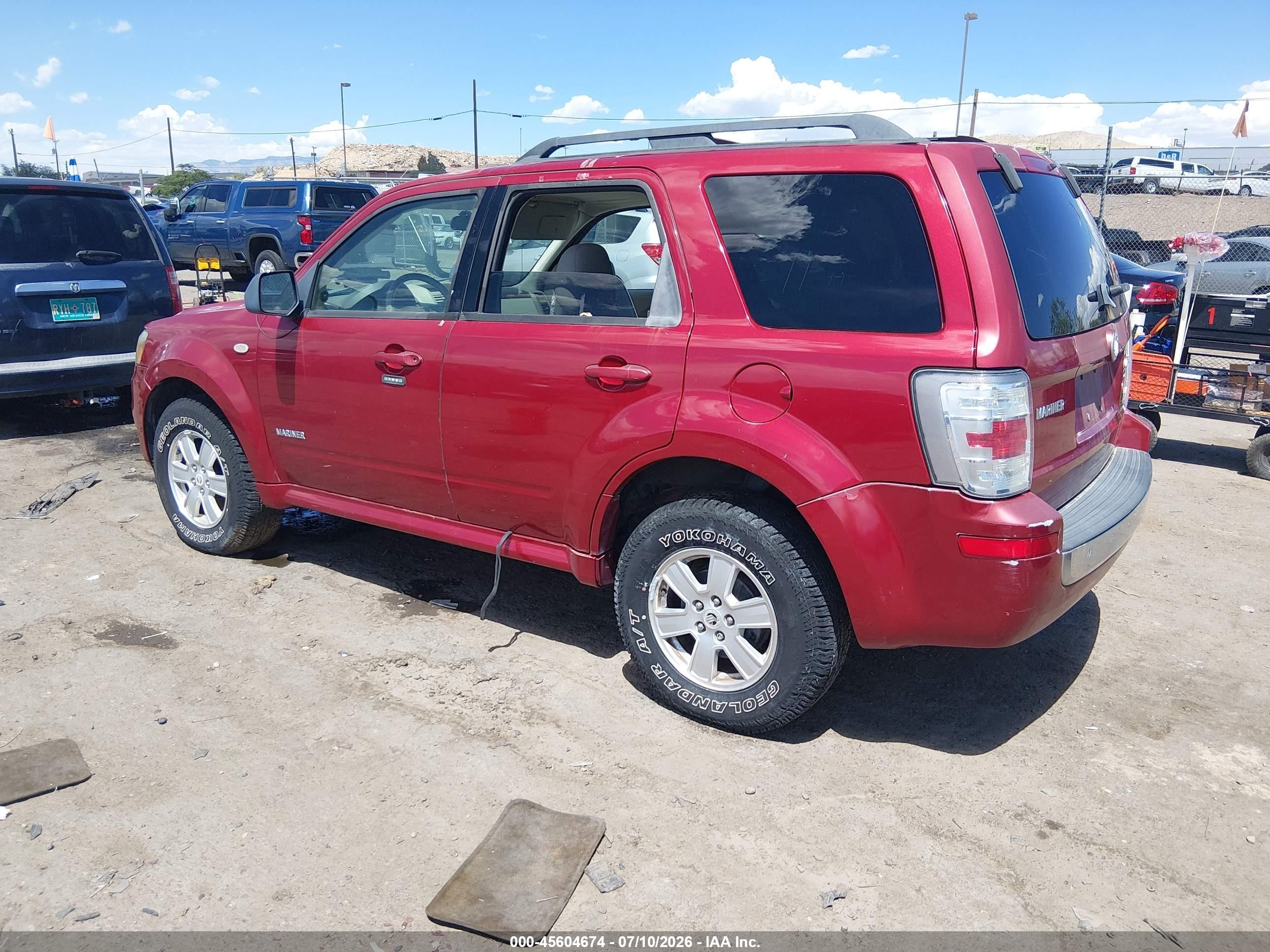 2008 Mercury Mariner V6 Красный vin: 4M2CU911X8KJ20248