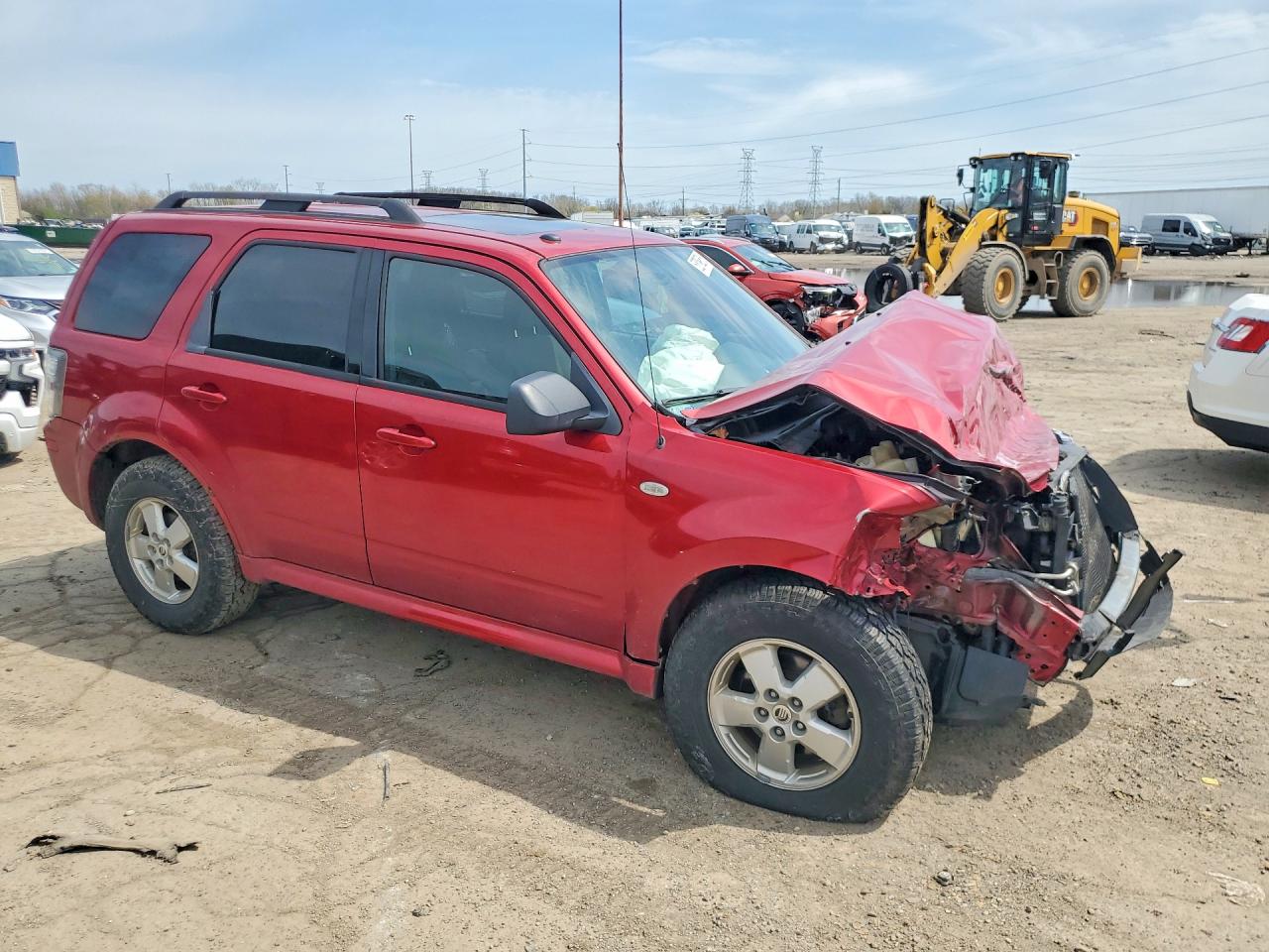 2009 Mercury Mariner Red vin: 4M2CU91G49KJ02477