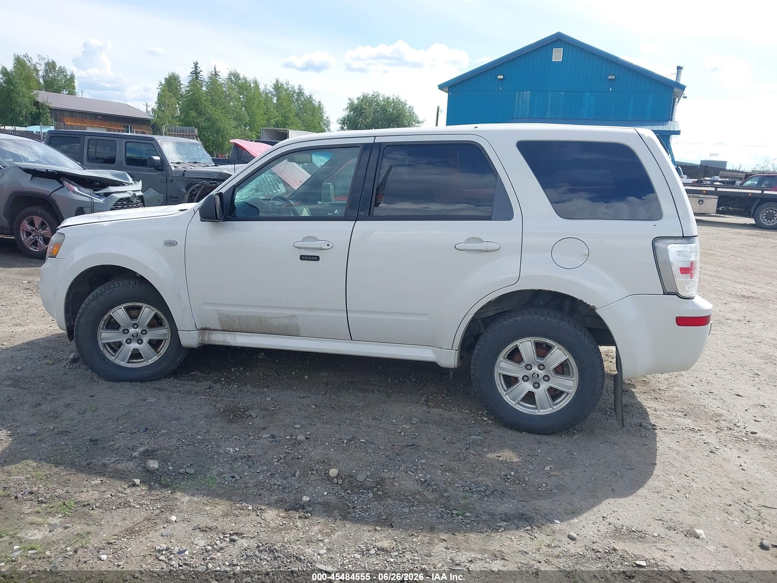 2009 Mercury Mariner V6 White vin: 4M2CU91G79KJ02229