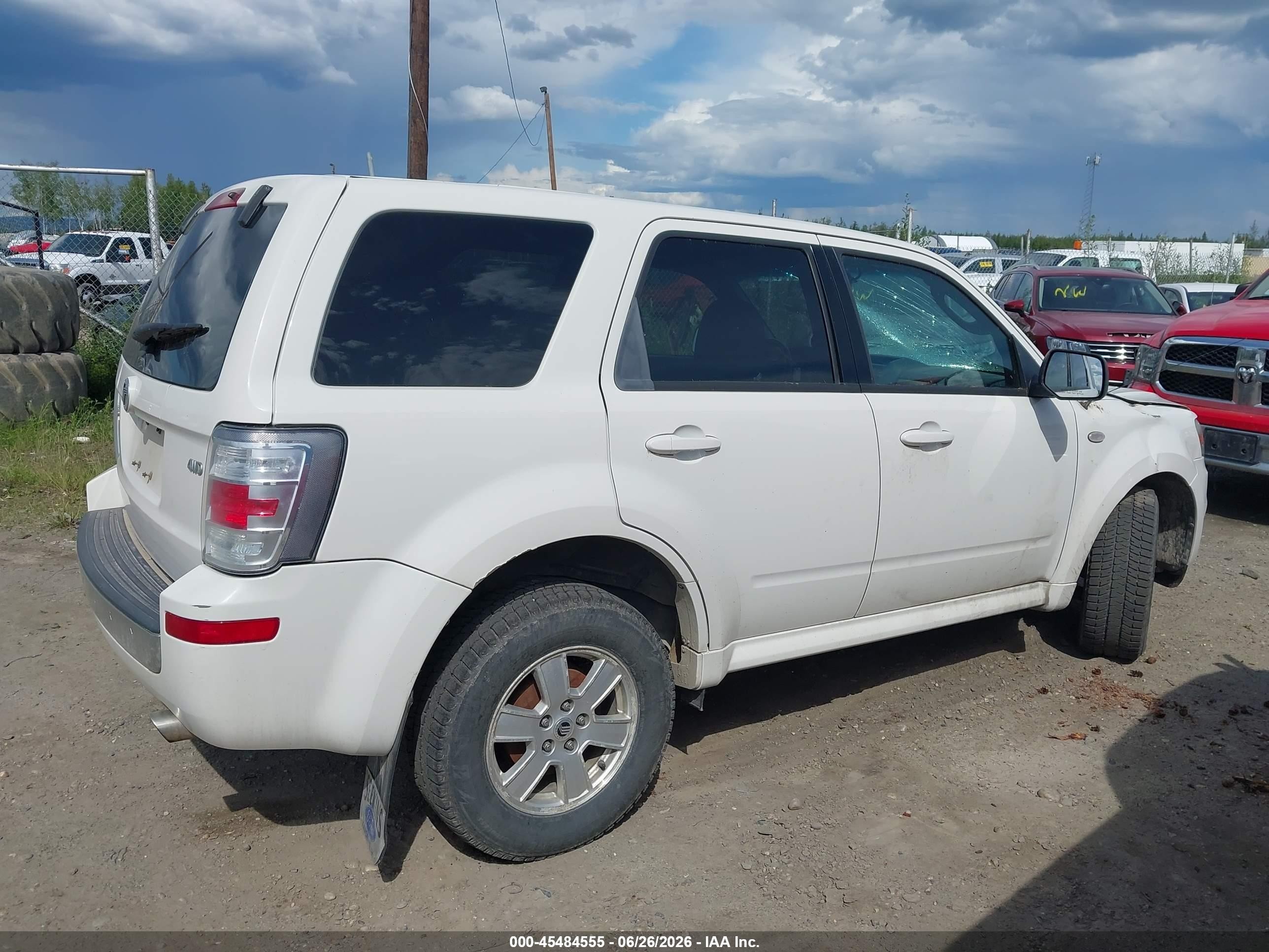 2009 Mercury Mariner V6 White vin: 4M2CU91G79KJ02229