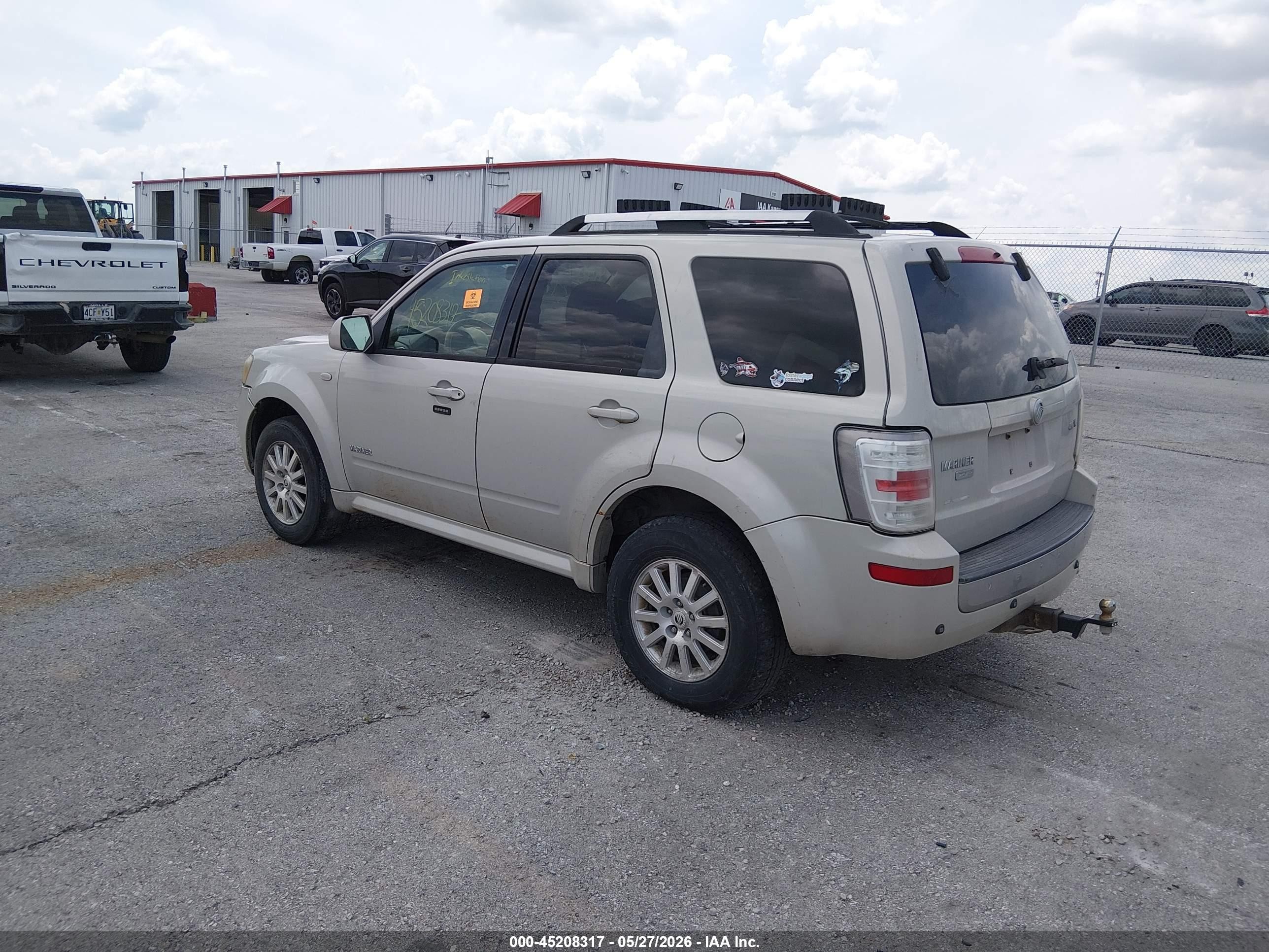 2008 Mercury Mariner Premier Cream vin: 4M2CU97128KJ50173