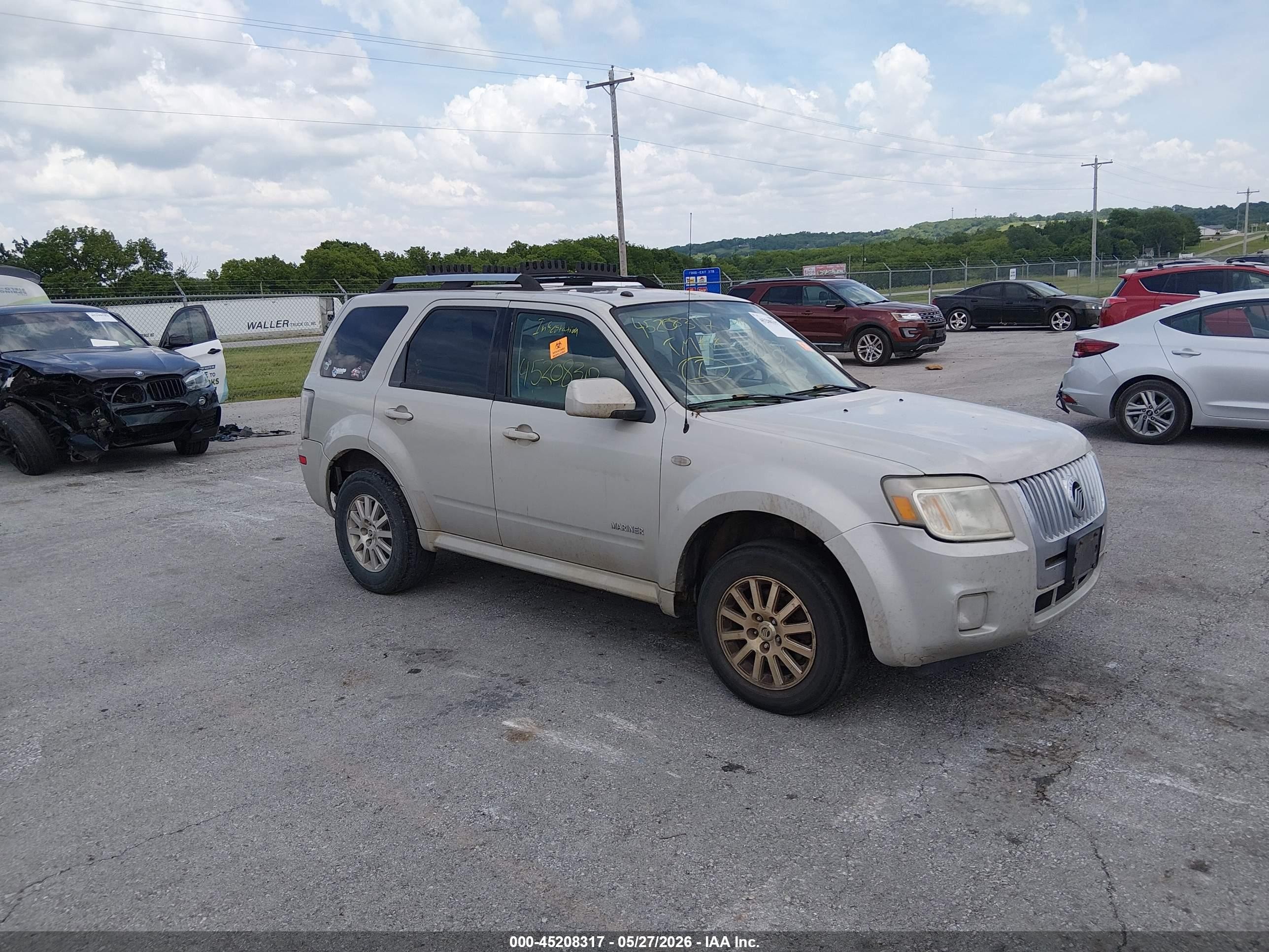 2008 Mercury Mariner Premier Cream vin: 4M2CU97128KJ50173