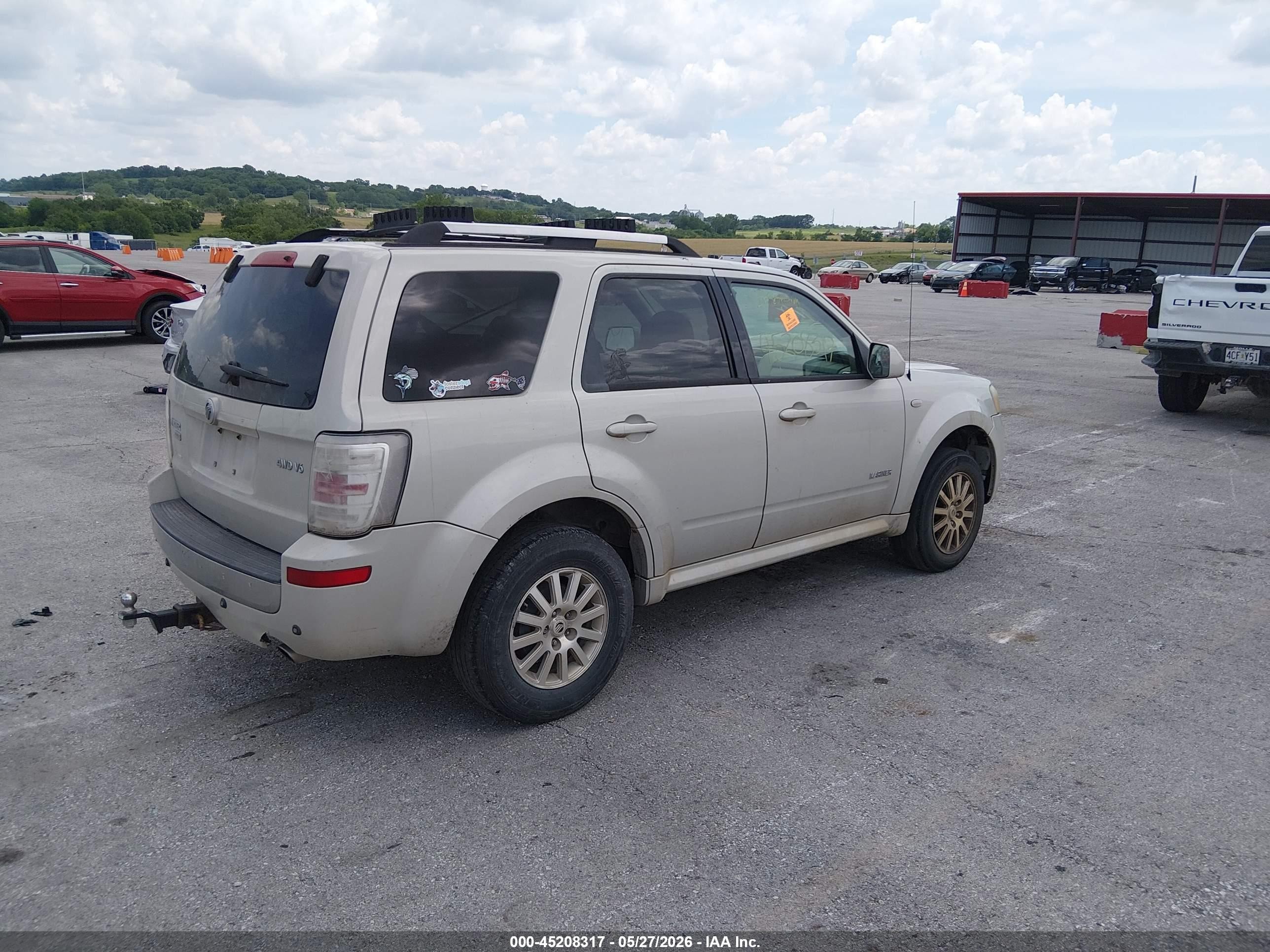 2008 Mercury Mariner Premier Cream vin: 4M2CU97128KJ50173