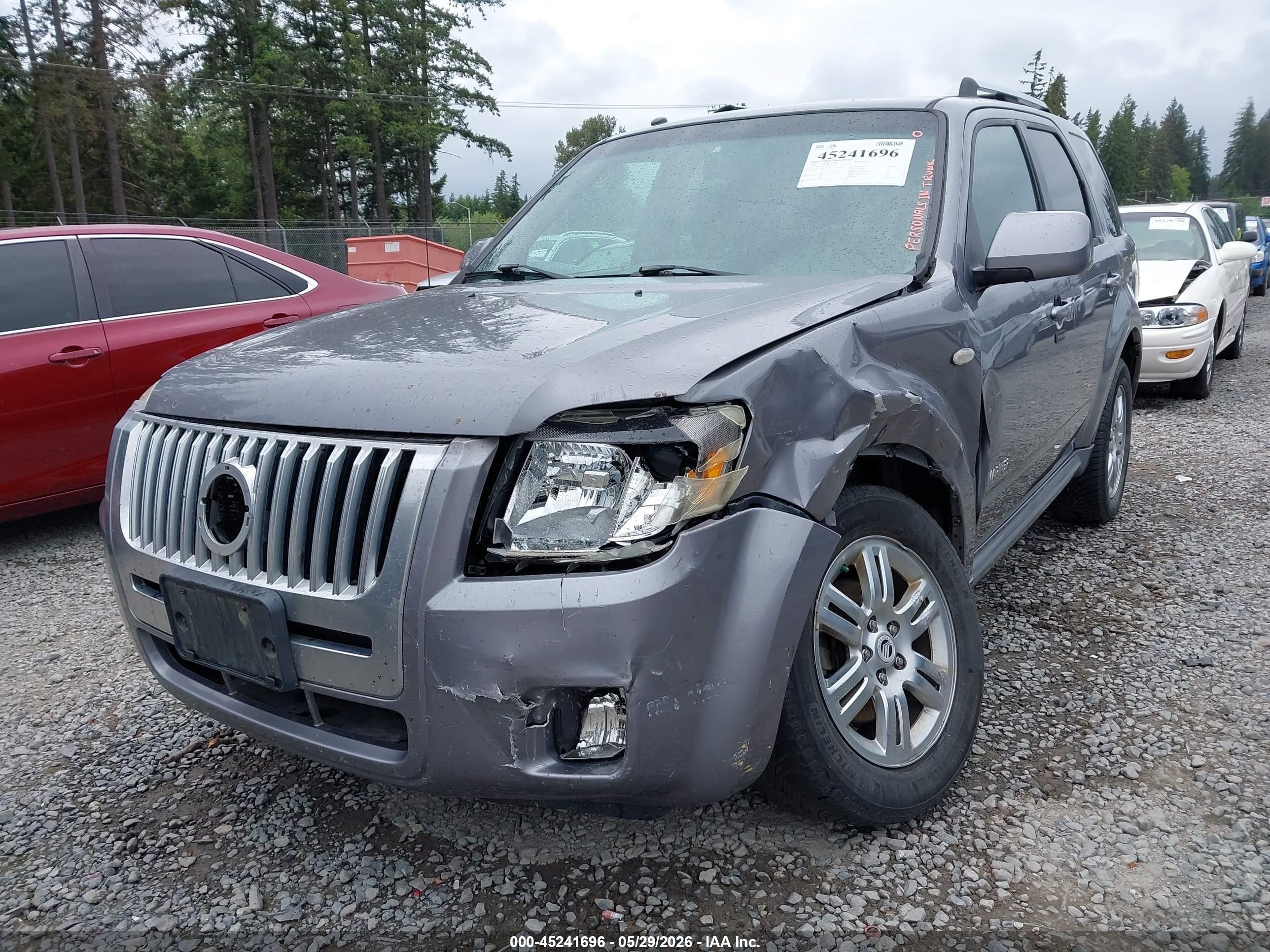 2008 Mercury Mariner Premier Pewter vin: 4M2CU97138KJ14797