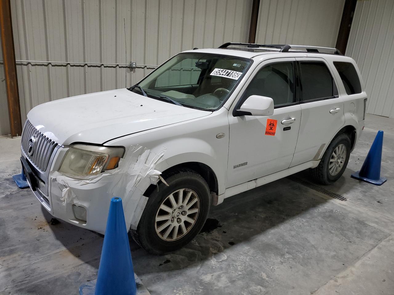 2008 Mercury Mariner Premier Белый vin: 4M2CU97148KJ10581 Damage: Front Bumper, Broken, Replacement Required