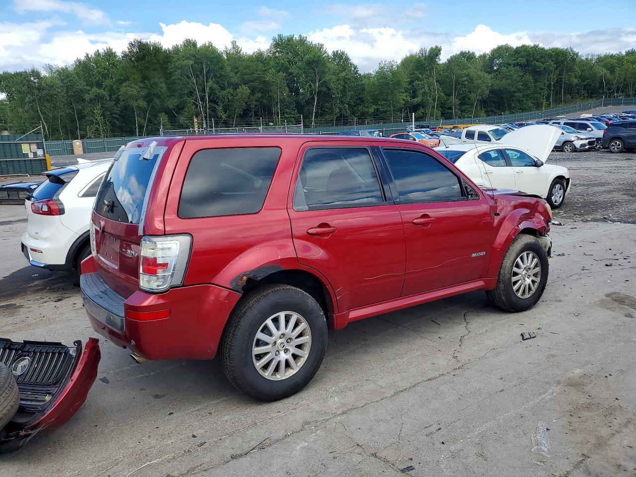 2008 Mercury Mariner Premier Red vin: 4M2CU97148KJ36730
