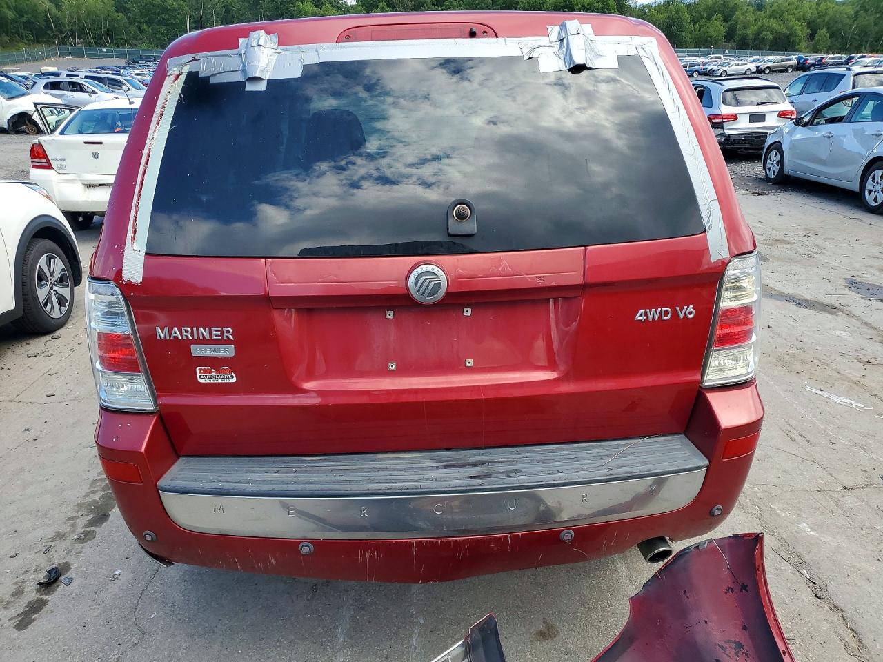 2008 Mercury Mariner Premier Red vin: 4M2CU97148KJ36730