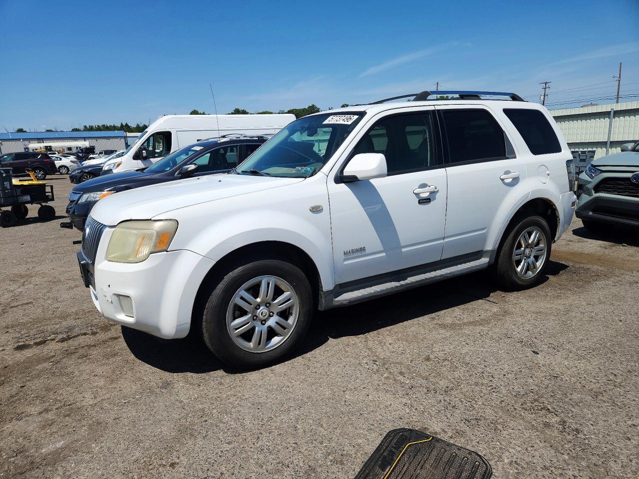 2008 Mercury Mariner Premier White vin: 4M2CU97148KJ52040