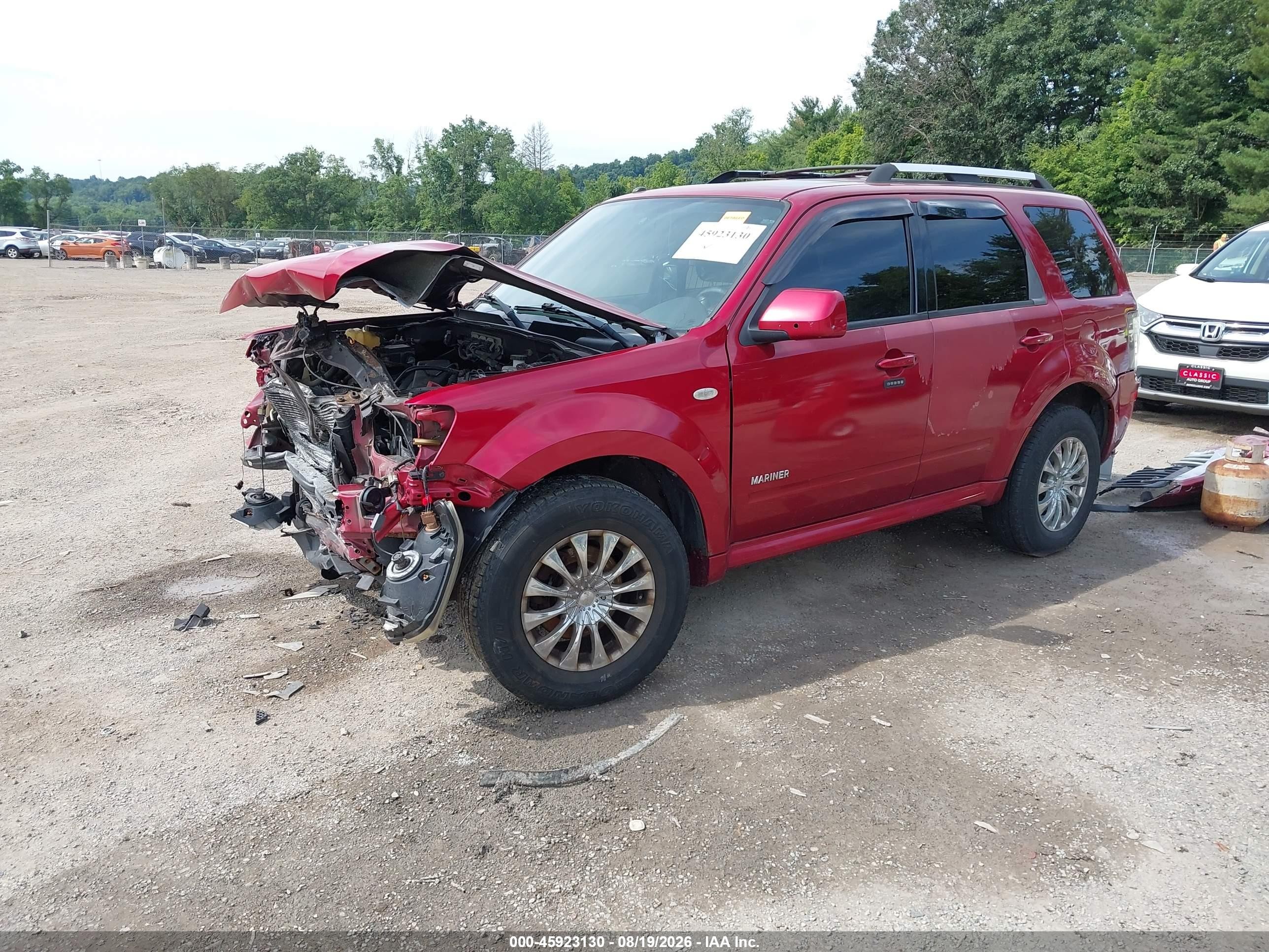 2008 Mercury Mariner Premier Red vin: 4M2CU97158KJ10606