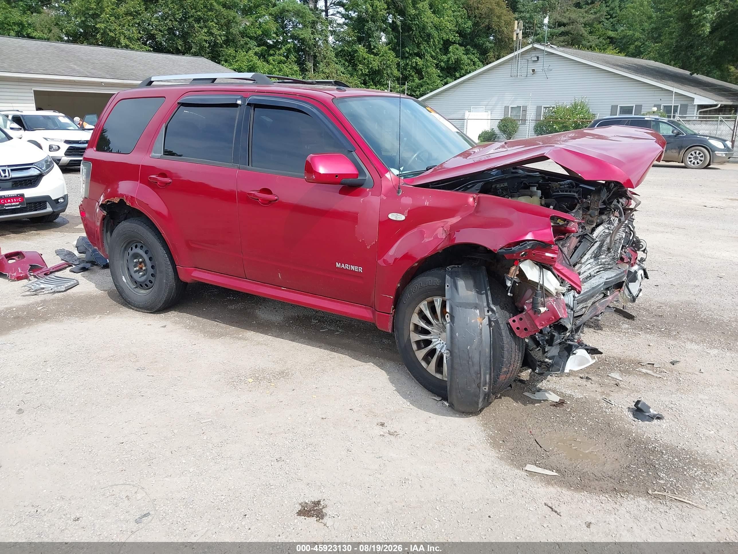 2008 Mercury Mariner Premier Red vin: 4M2CU97158KJ10606
