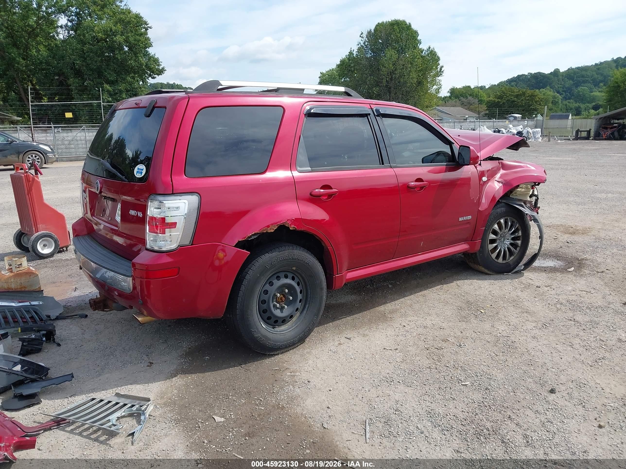 2008 Mercury Mariner Premier Red vin: 4M2CU97158KJ10606