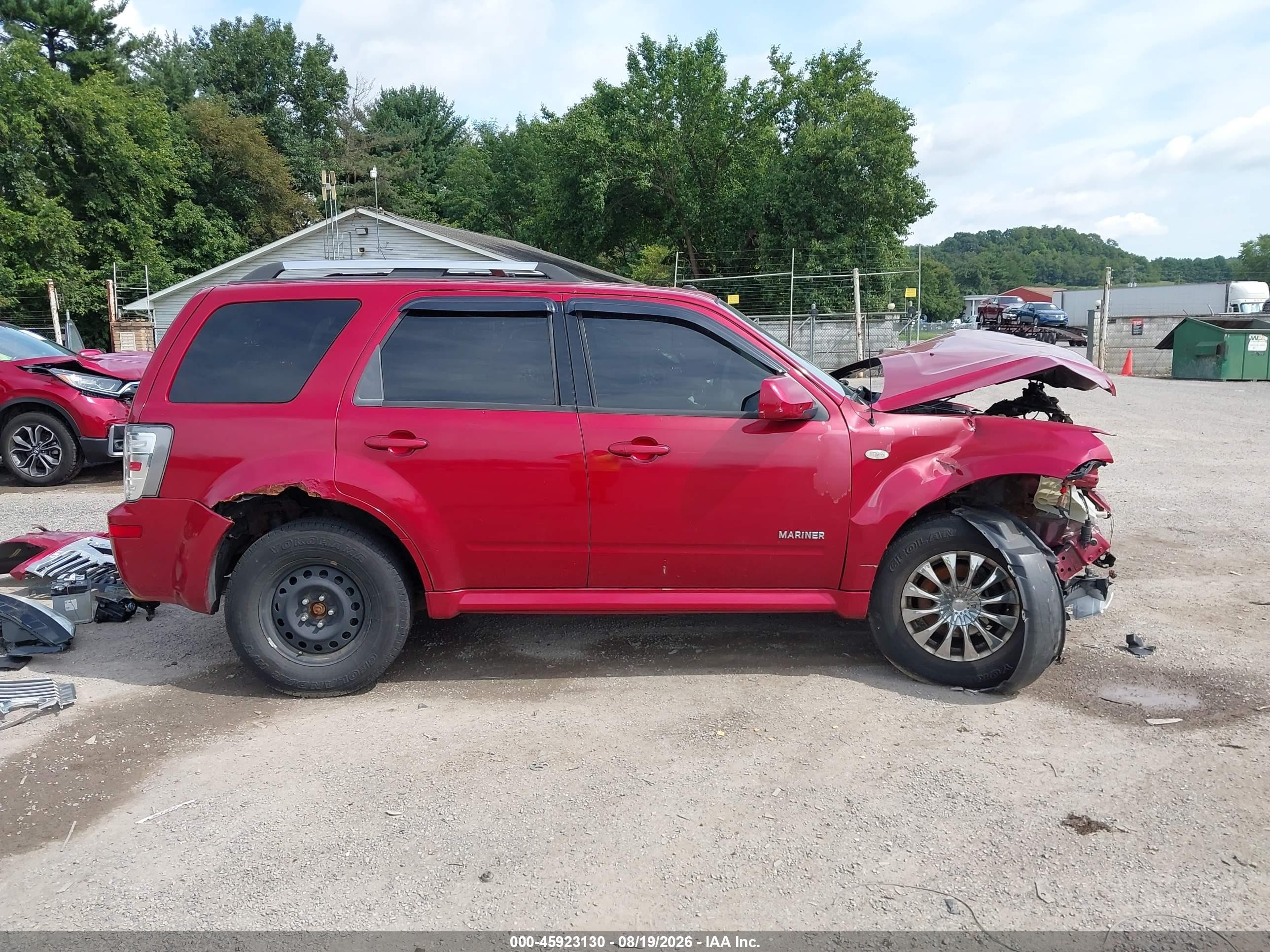 2008 Mercury Mariner Premier Red vin: 4M2CU97158KJ10606