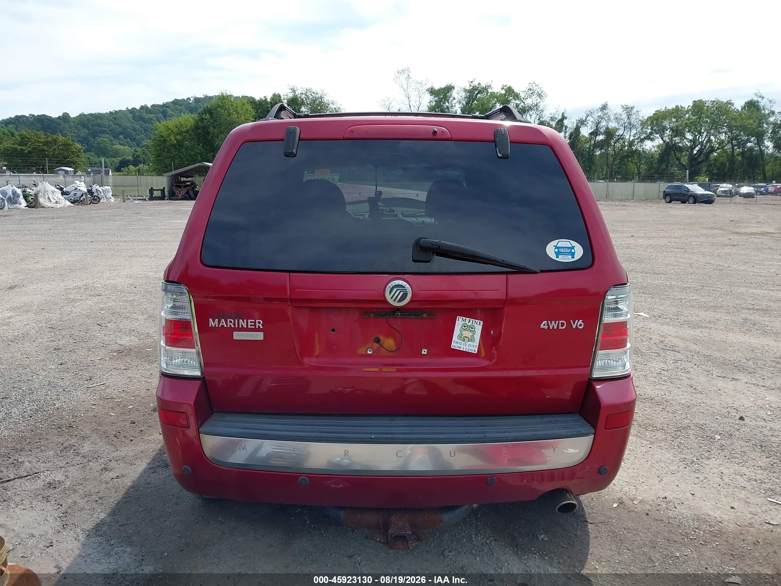 2008 Mercury Mariner Premier Red vin: 4M2CU97158KJ10606