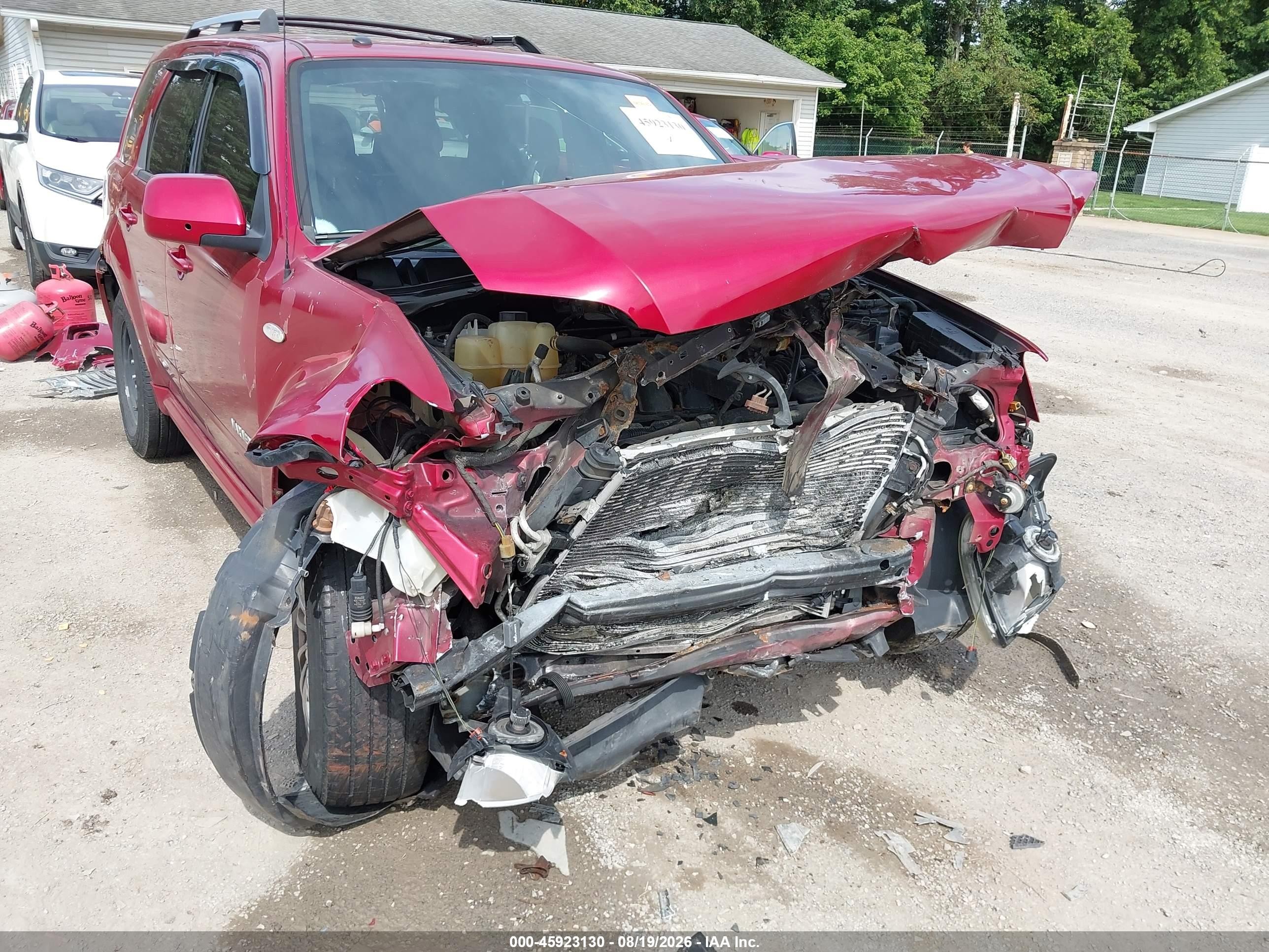 2008 Mercury Mariner Premier Red vin: 4M2CU97158KJ10606