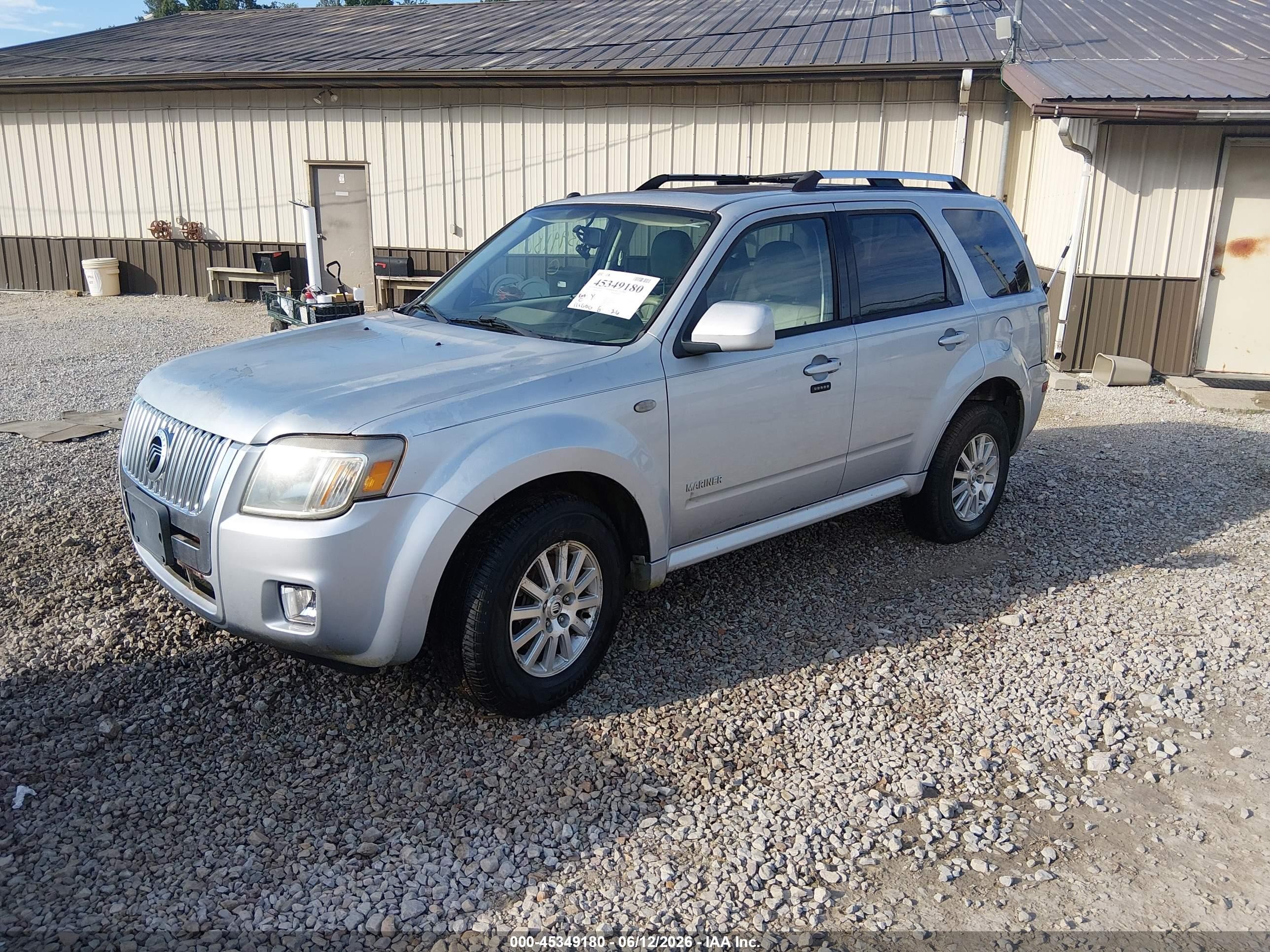 2008 Mercury Mariner Premier Silver vin: 4M2CU97158KJ32699