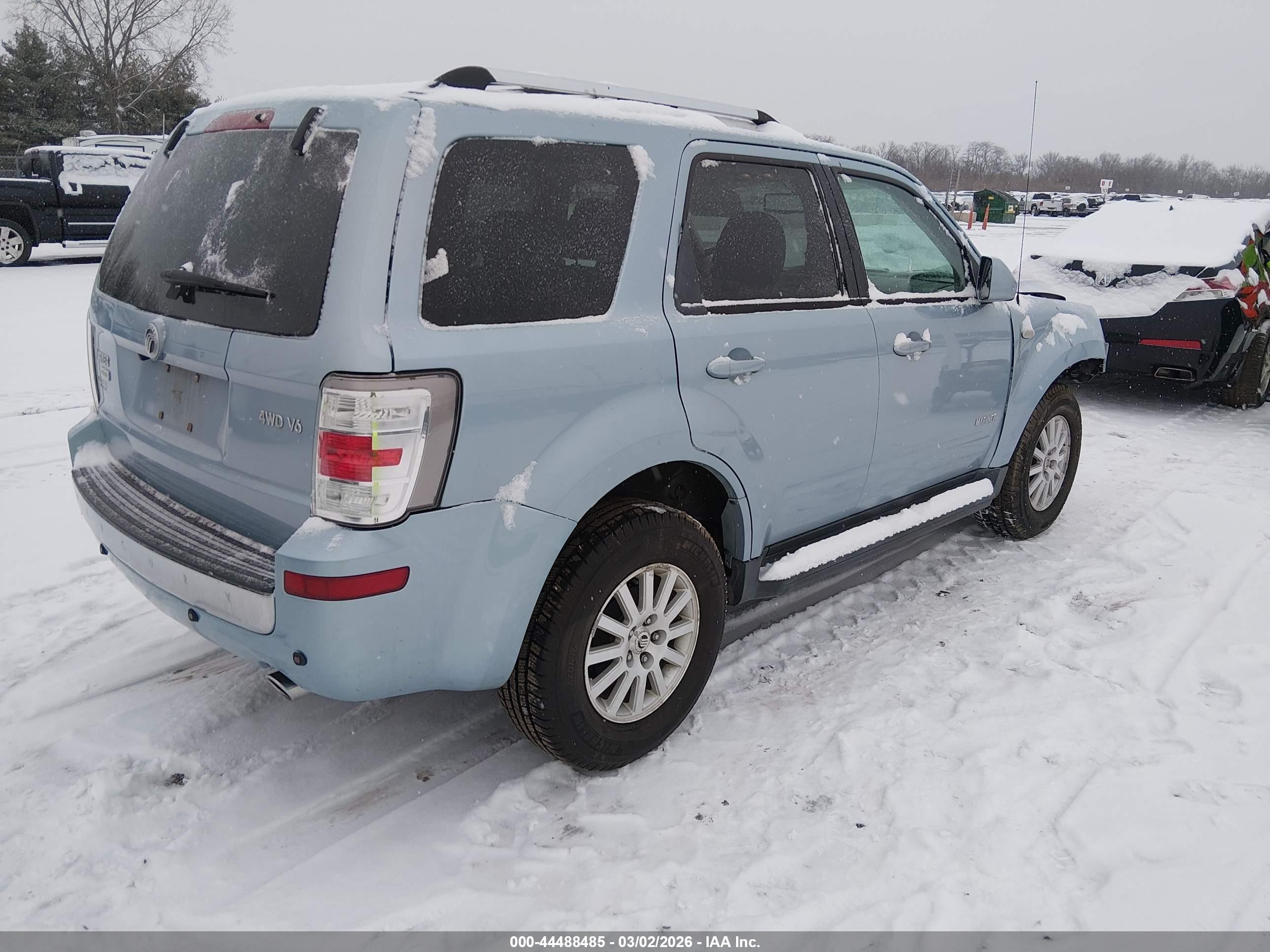 2008 Mercury Mariner Premier Blue vin: 4M2CU97168KJ06077