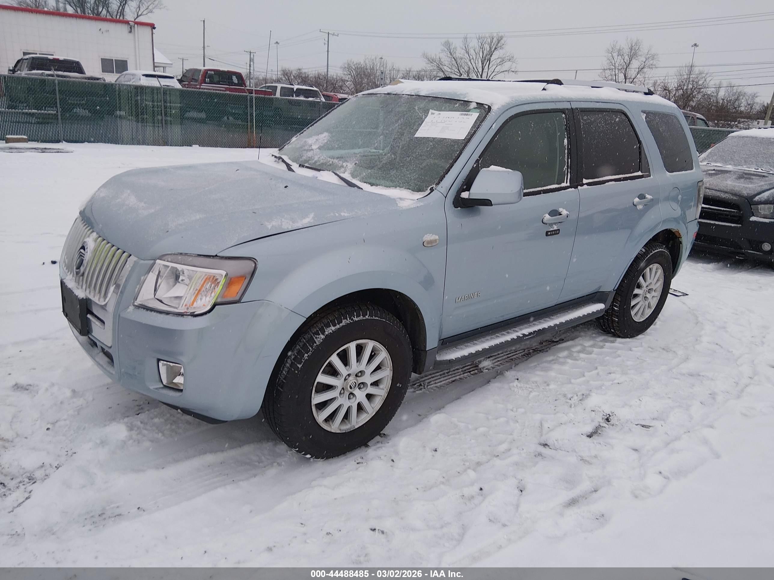 2008 Mercury Mariner Premier Blue vin: 4M2CU97168KJ06077