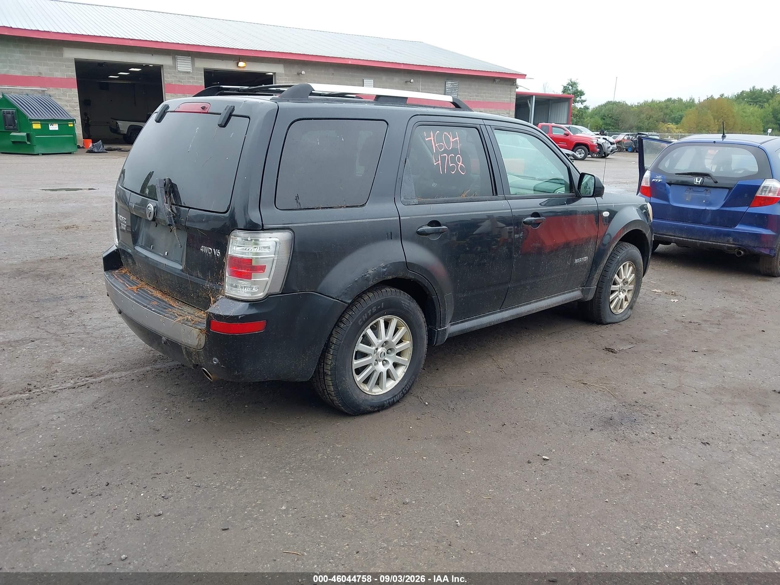 2008 Mercury Mariner Premier Black vin: 4M2CU97168KJ34722