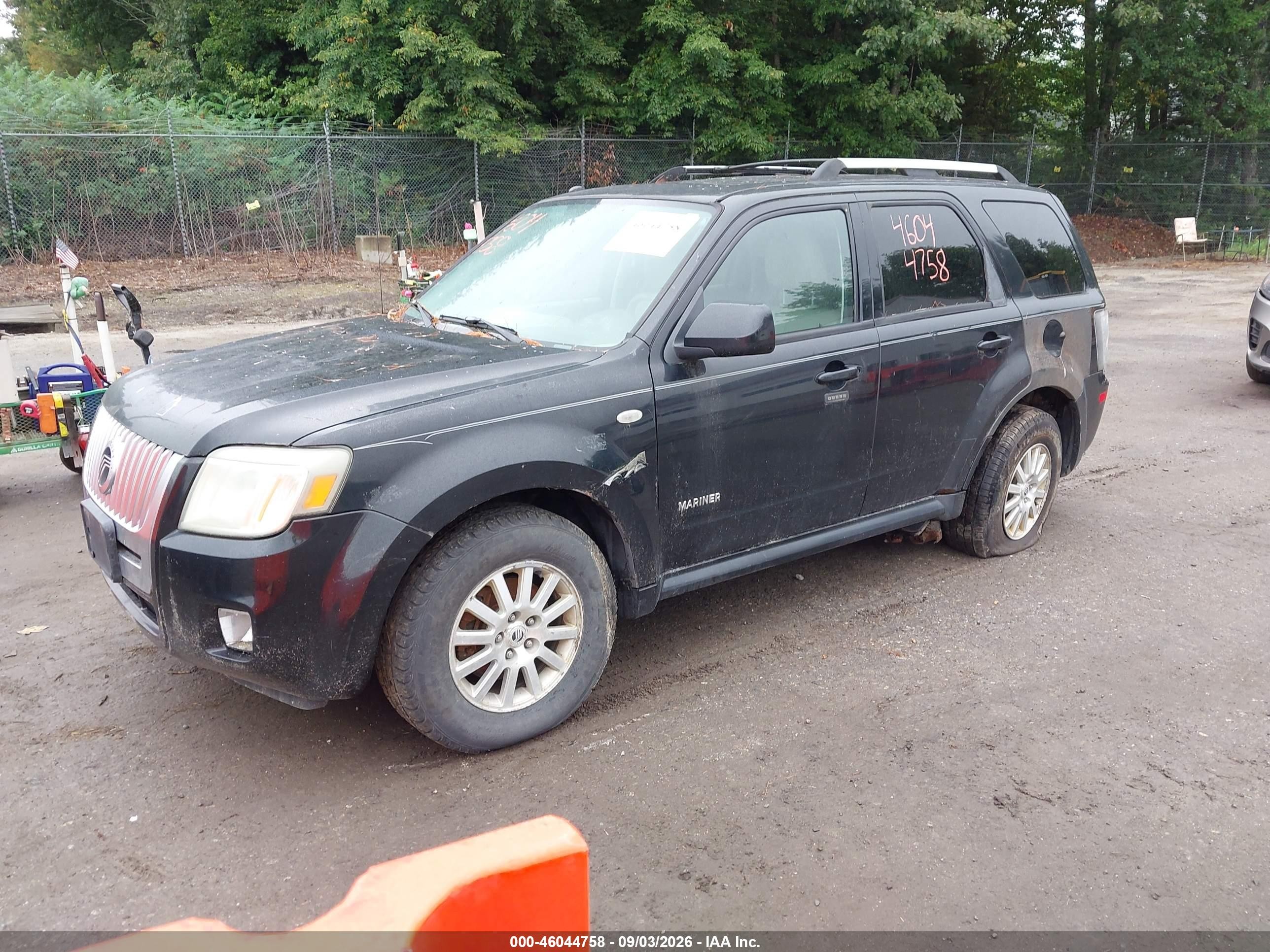 2008 Mercury Mariner Premier Black vin: 4M2CU97168KJ34722