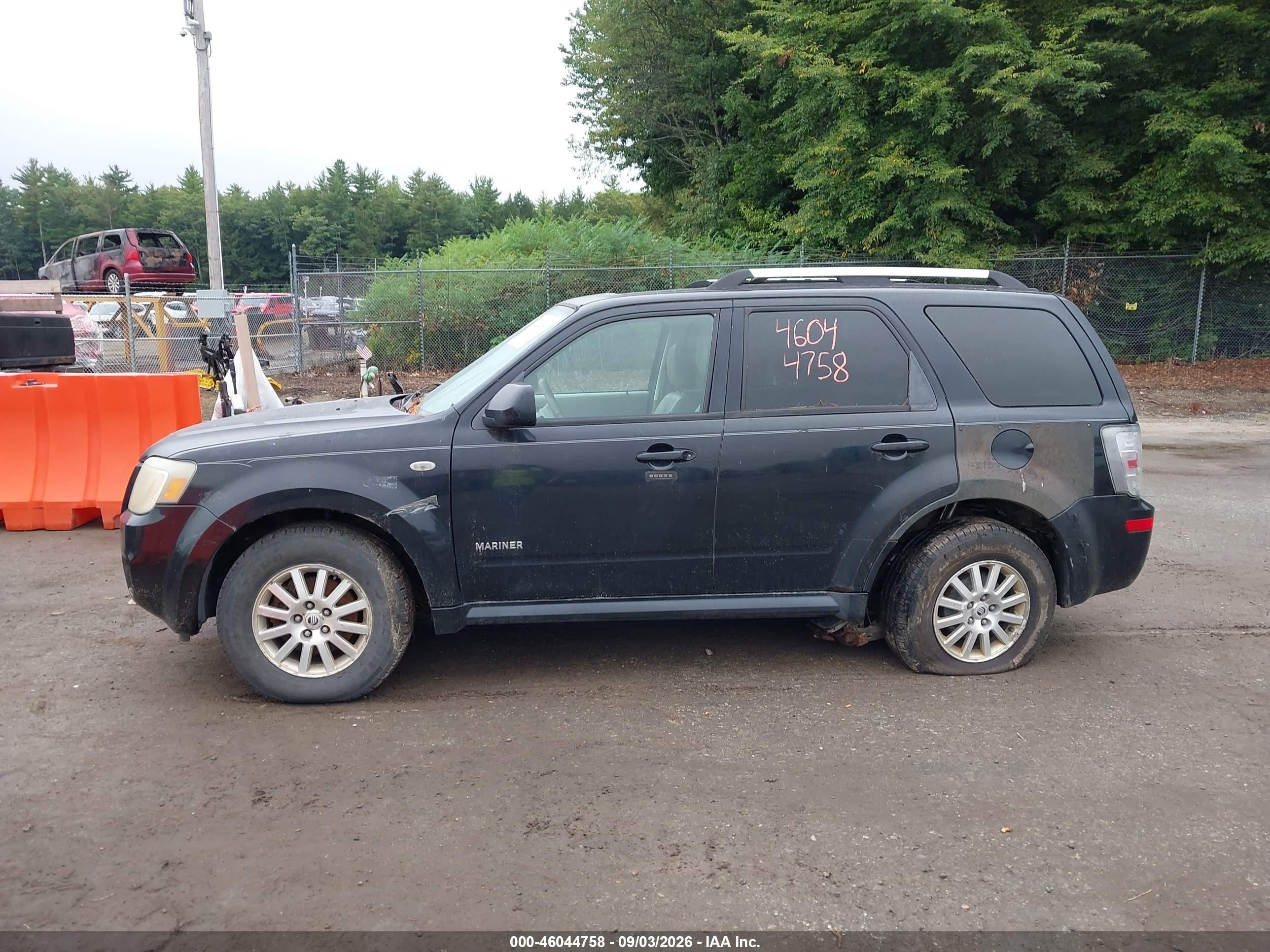 2008 Mercury Mariner Premier Black vin: 4M2CU97168KJ34722