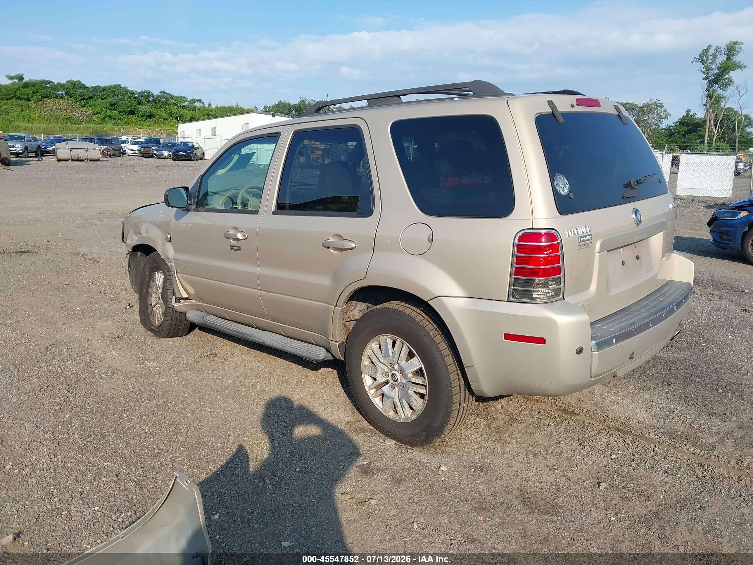 2007 Mercury Mariner Premier Бежевый vin: 4M2CU97187KJ17905