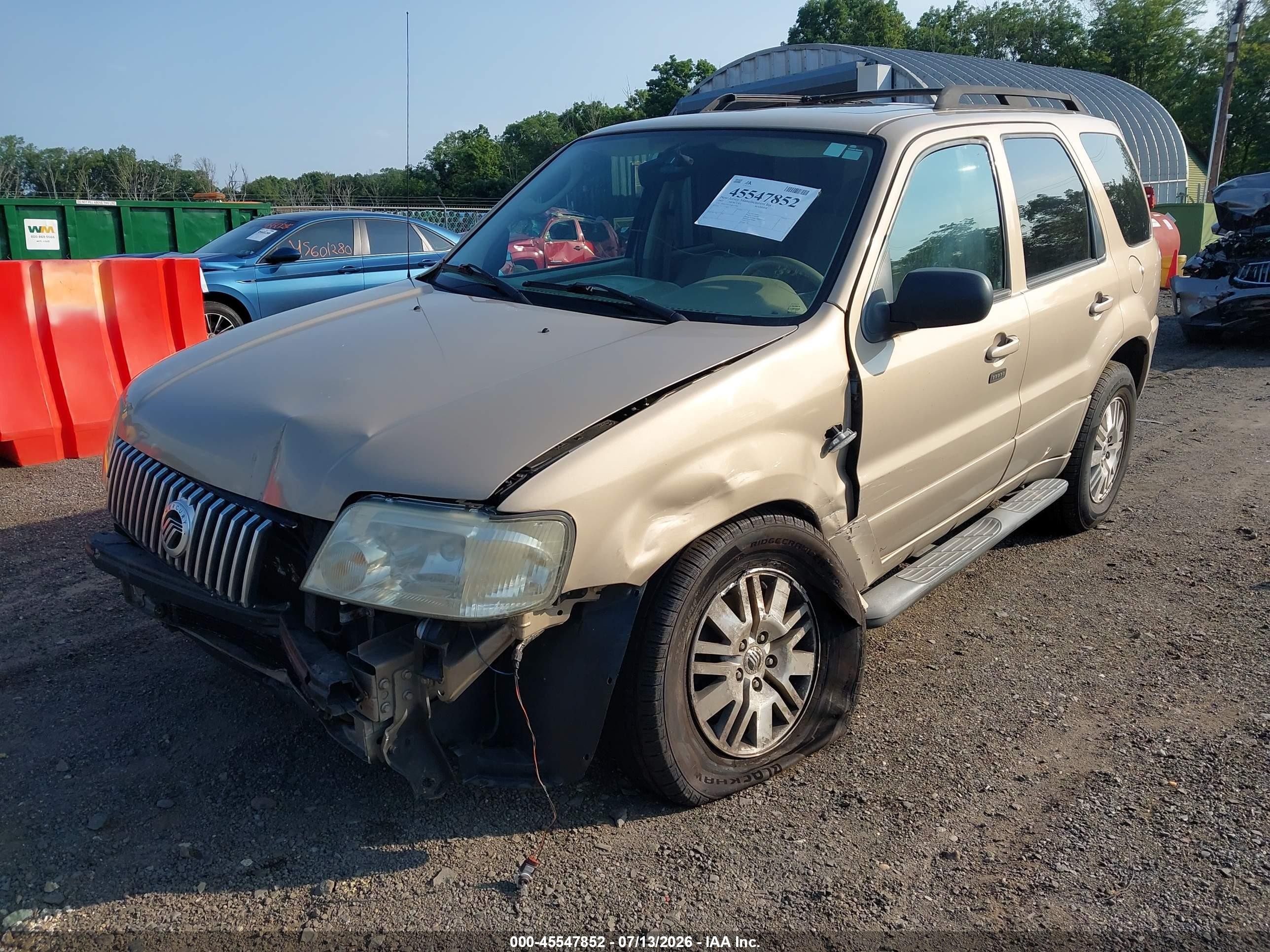 2007 Mercury Mariner Premier Бежевый vin: 4M2CU97187KJ17905
