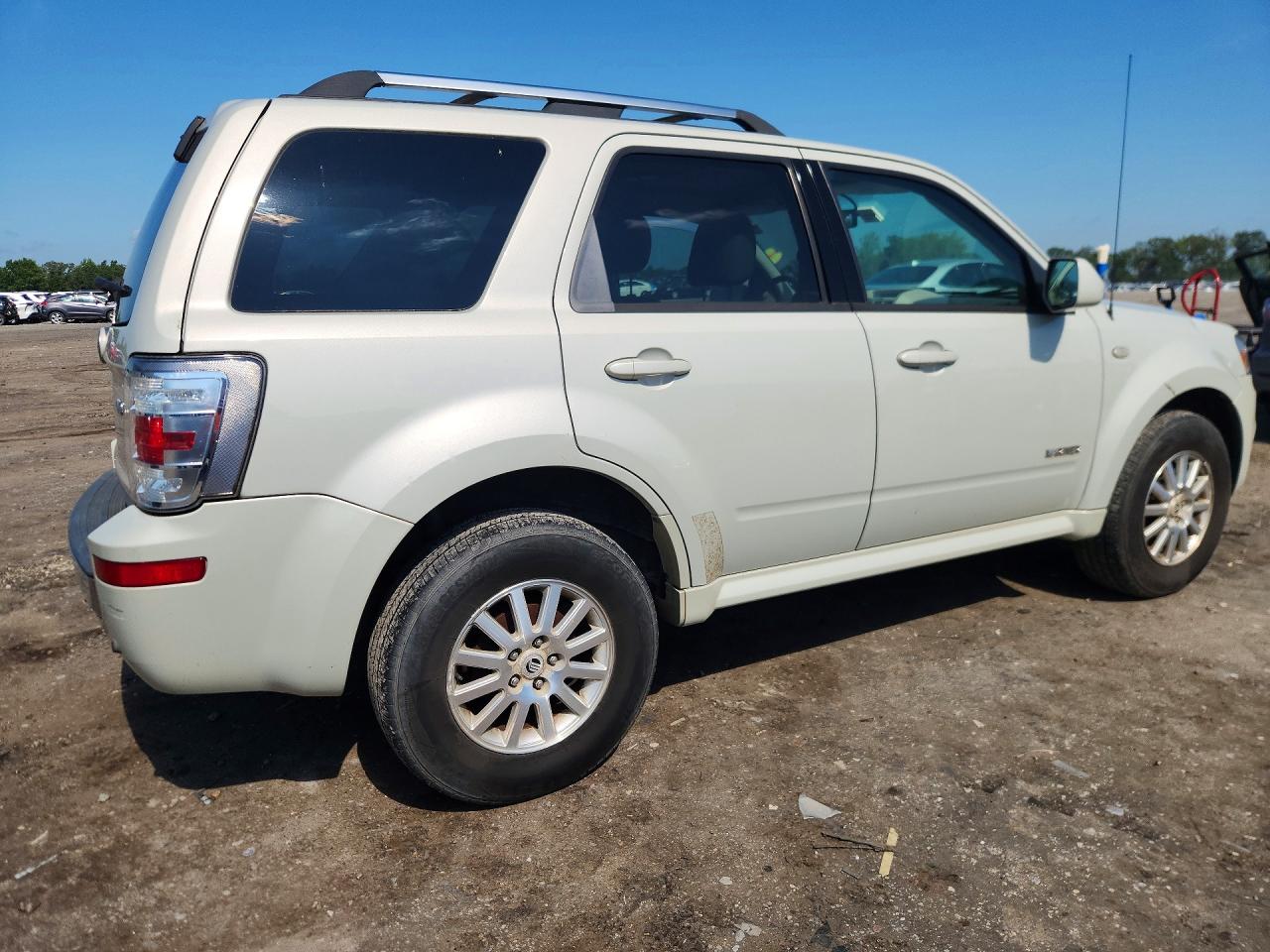 2008 Mercury Mariner Premier White vin: 4M2CU97188KJ43521