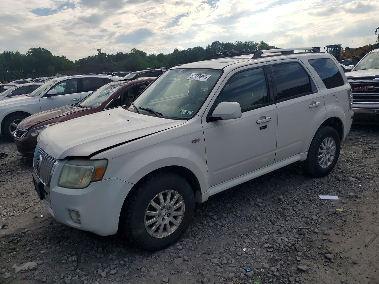 2009 Mercury Mariner Premier White vin: 4M2CU977X9KJ12518