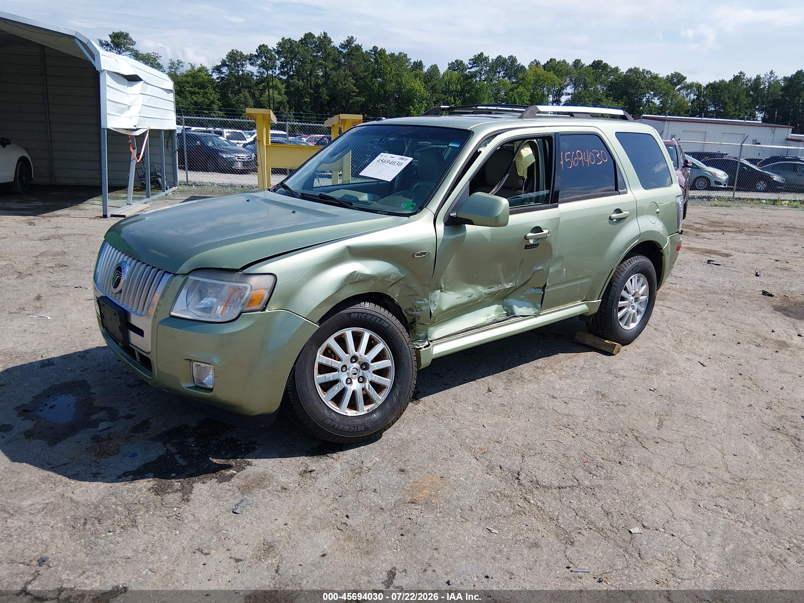 2009 Mercury Mariner Premier Green vin: 4M2CU977X9KJ24510