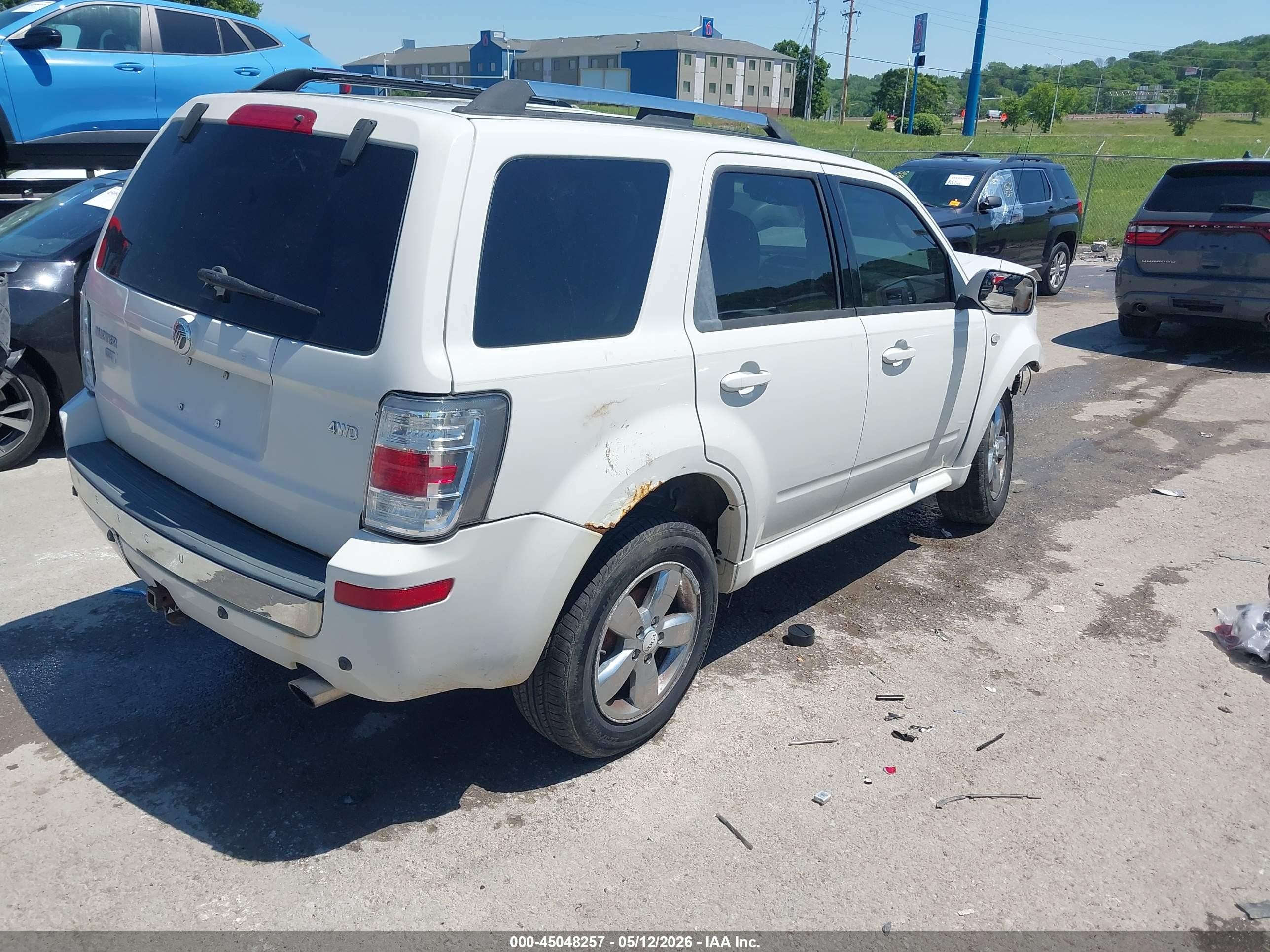 2009 Mercury Mariner Premier V6 White vin: 4M2CU97G19KJ00242