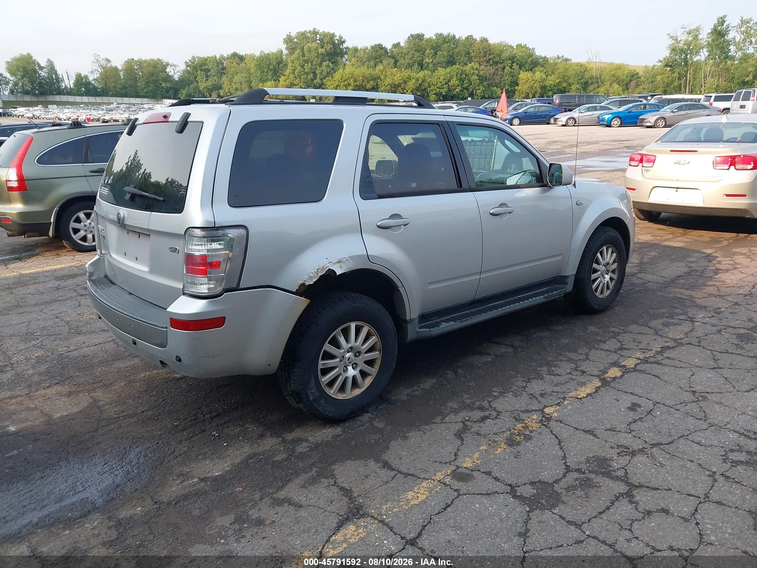 2009 Mercury Mariner Premier V6 Silver vin: 4M2CU97G29KJ21486