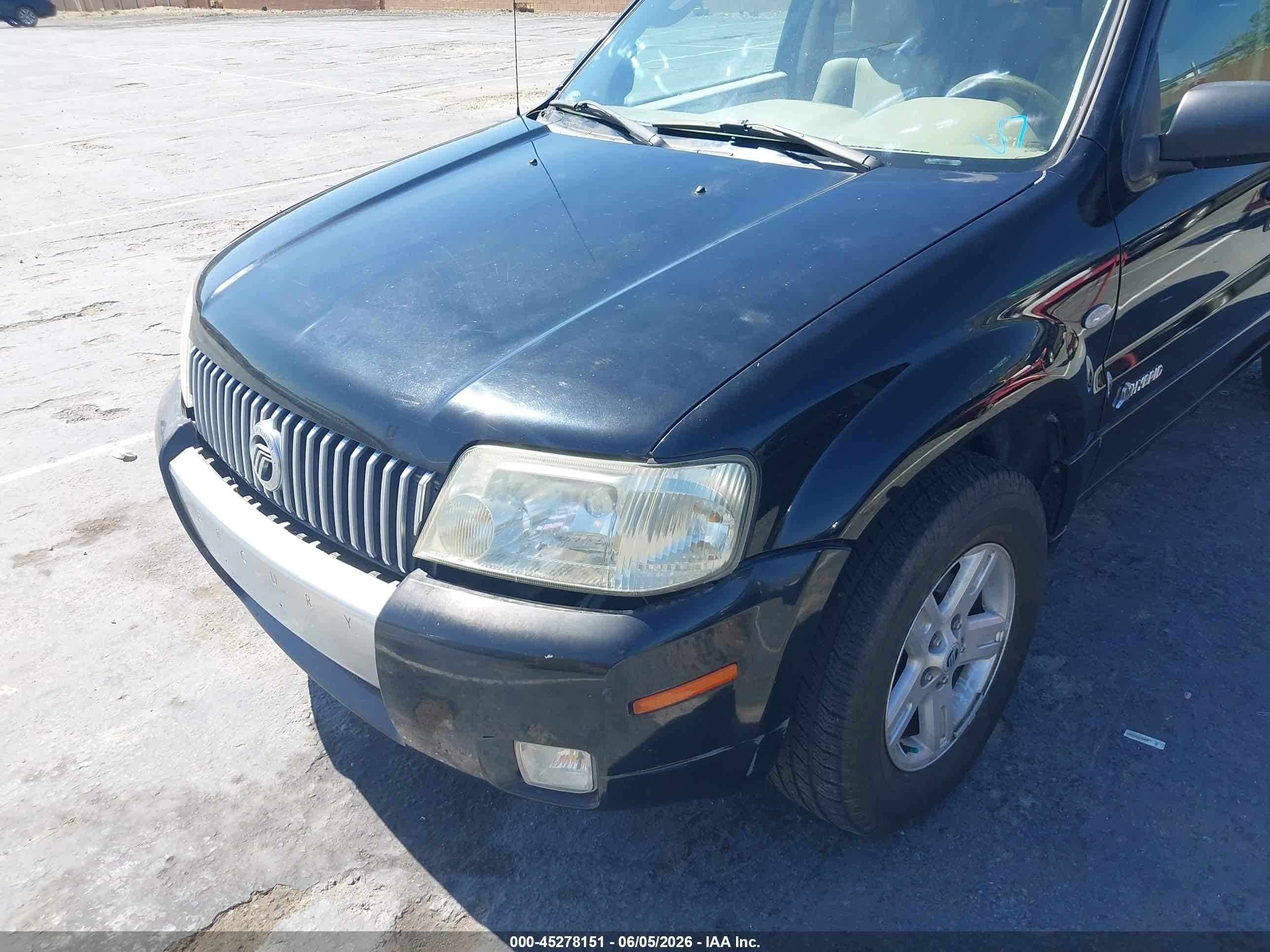 2006 Mercury Mariner Hybrid   Black vin: 4M2CU98HX6KJ13848