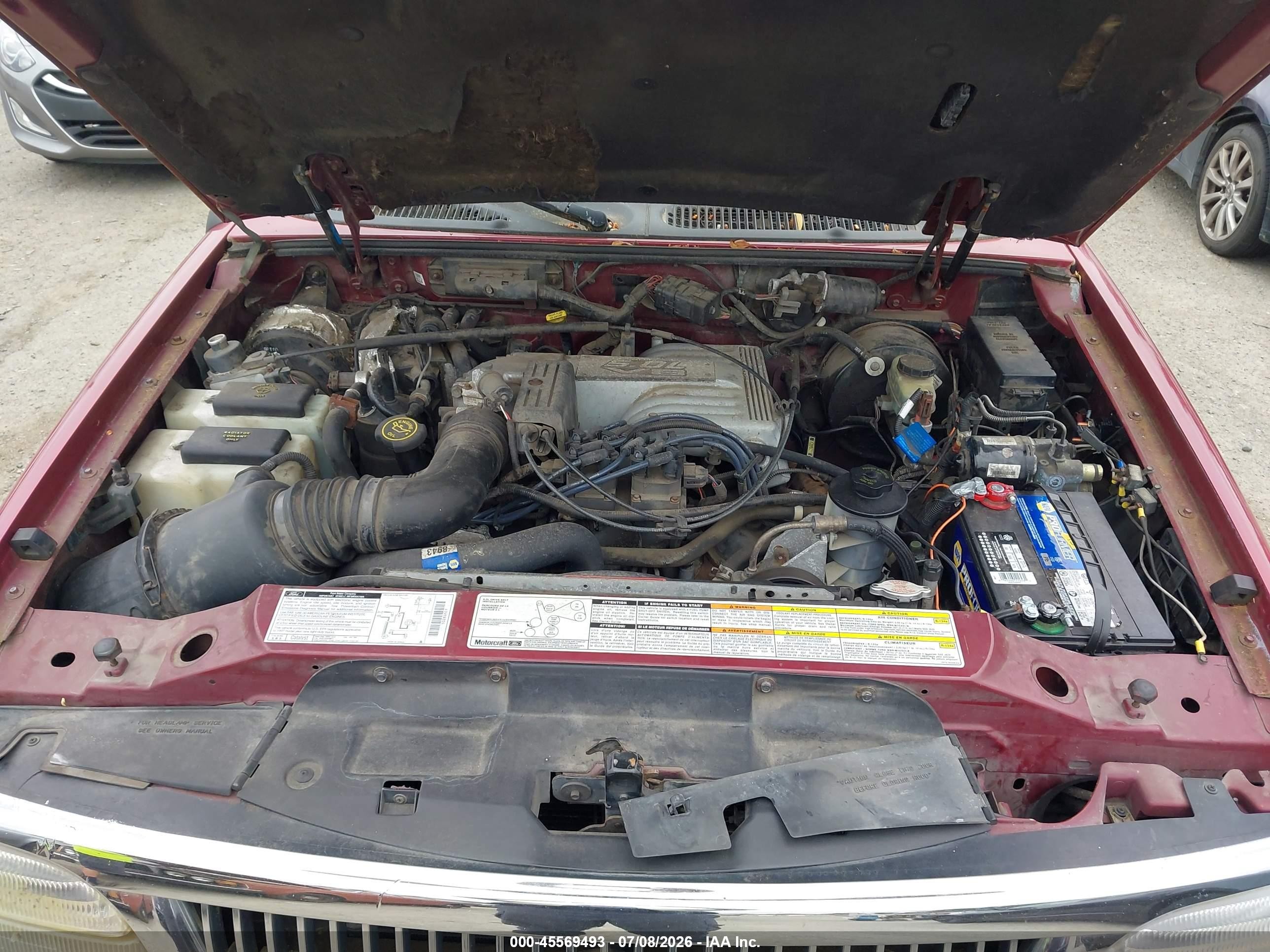 1997 Mercury Mountaineer   Красный vin: 4M2DU55P5VUJ12912