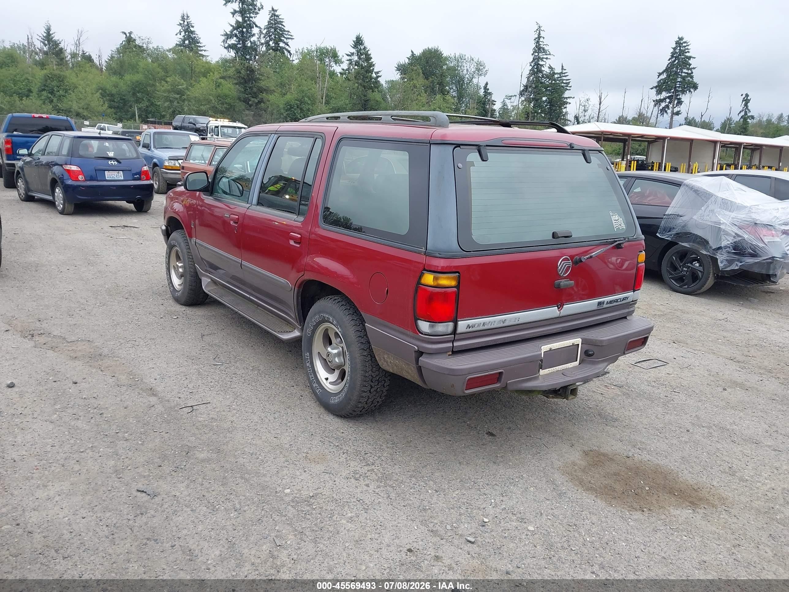 1997 Mercury Mountaineer   Красный vin: 4M2DU55P5VUJ12912