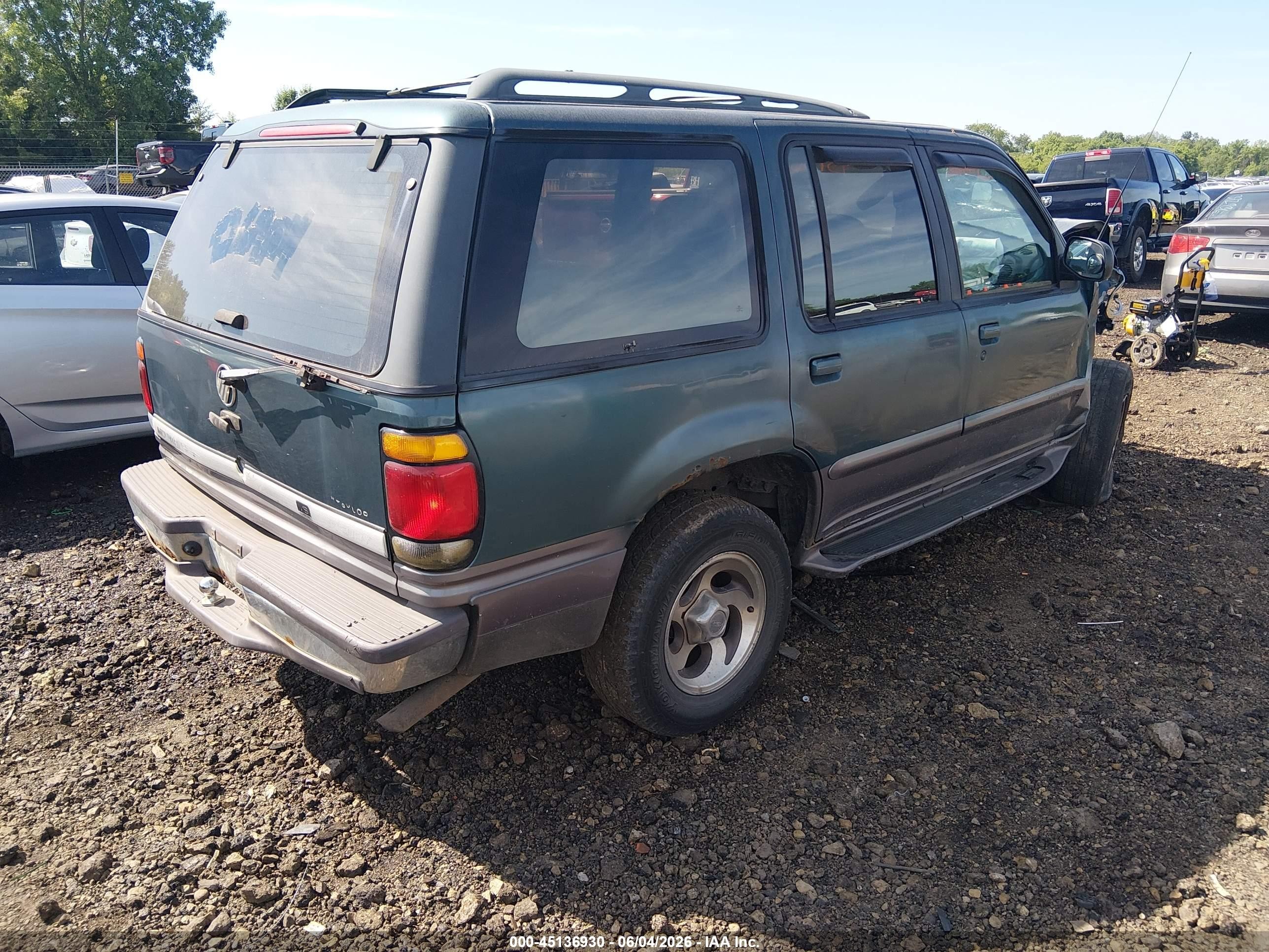 1997 Mercury Mountaineer   Green vin: 4M2DU55P7VUJ06304