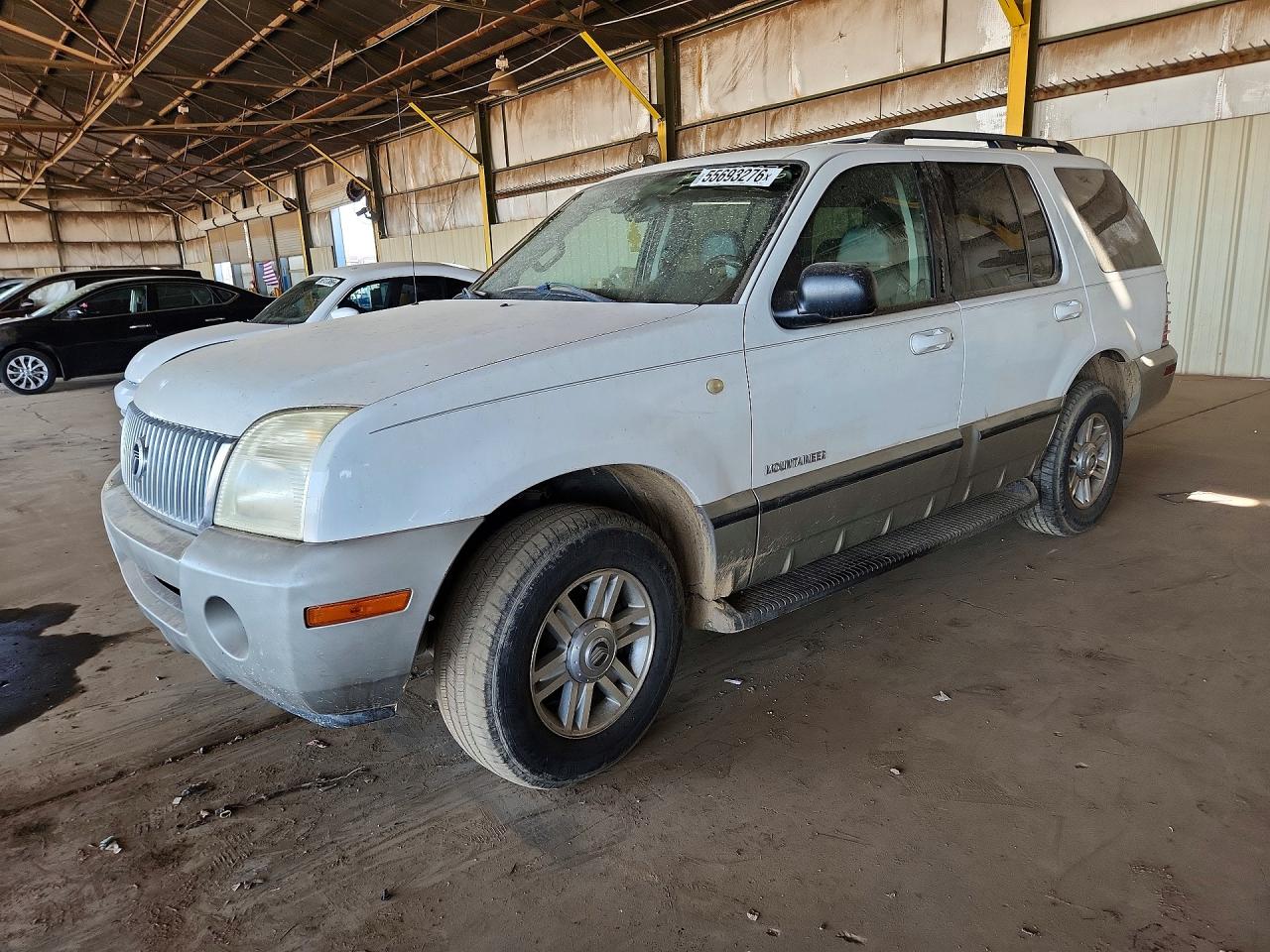2002 Mercury Mountaineer White vin: 4M2DU86E22ZJ04022