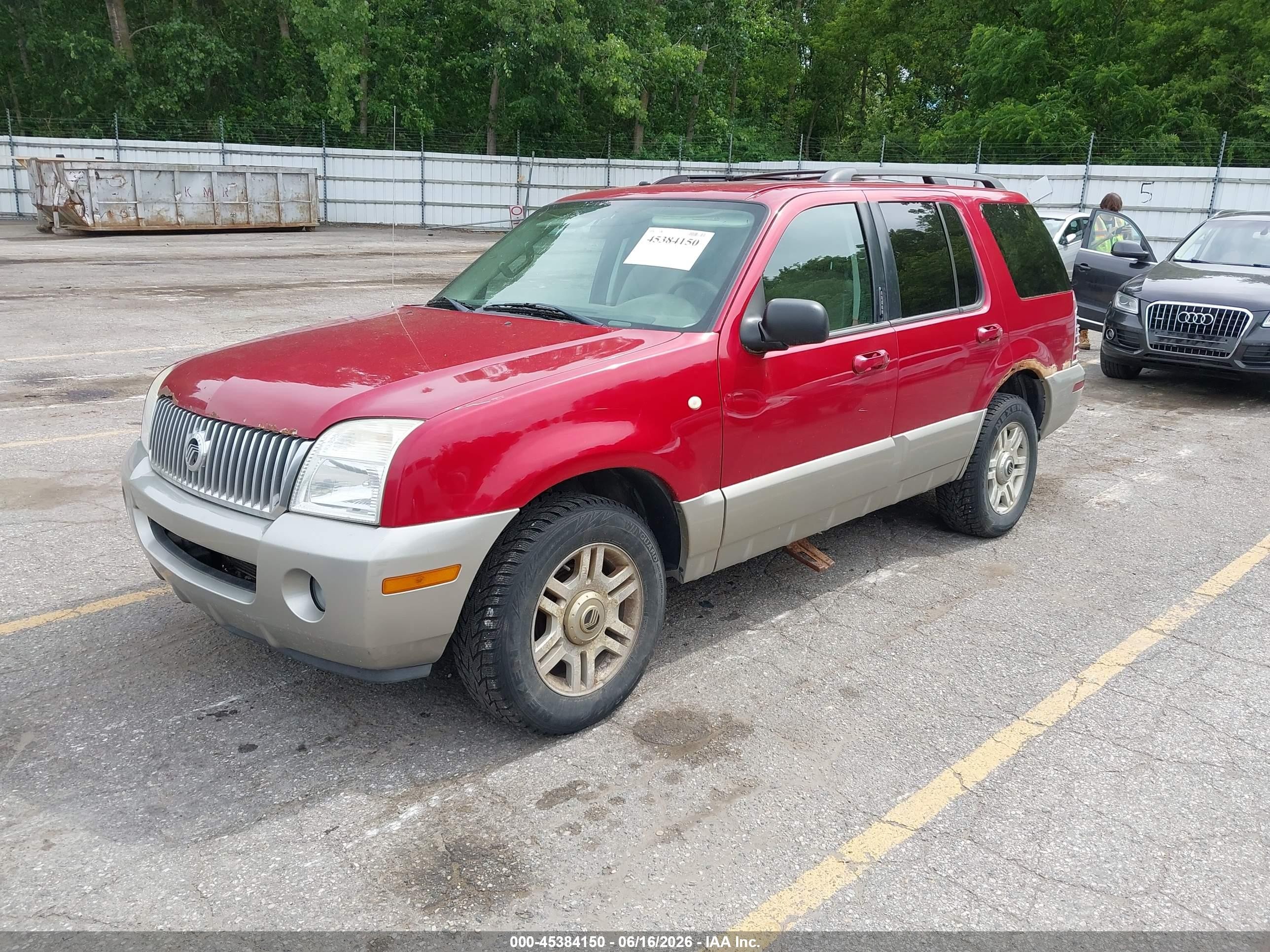 2003 Mercury Mountaineer   Red vin: 4M2DU86W63ZJ13073