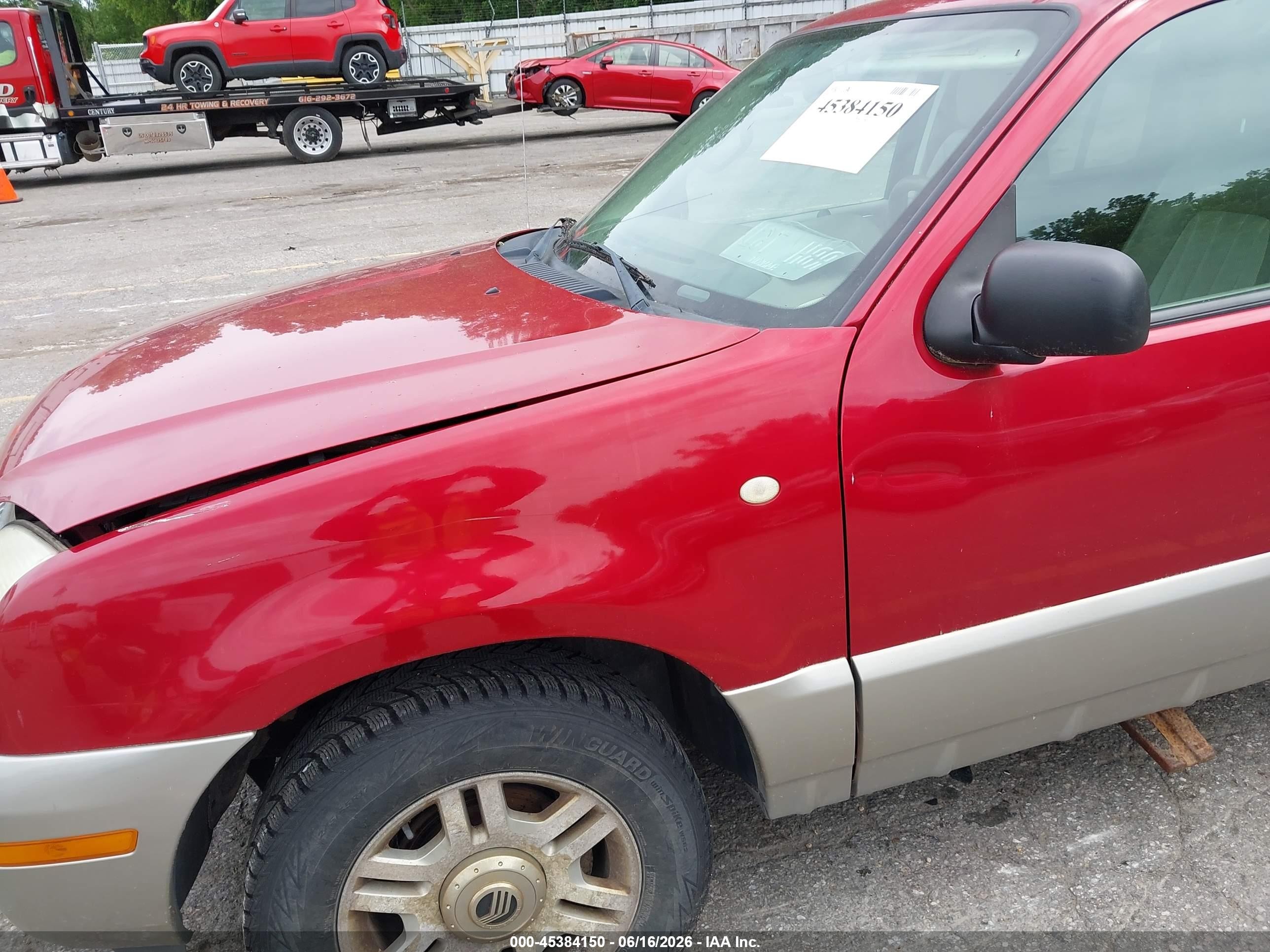 2003 Mercury Mountaineer   Red vin: 4M2DU86W63ZJ13073
