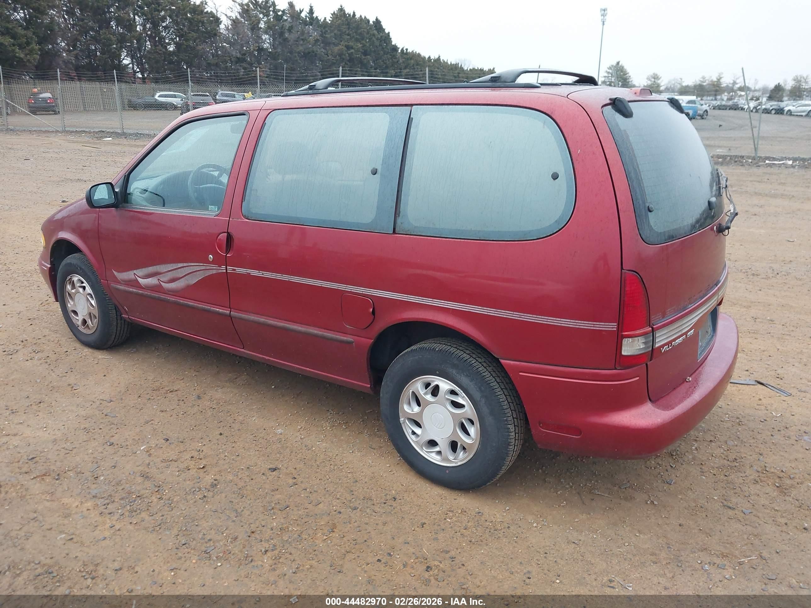 1997 Mercury Villager Gs/ls/nautica Maroon vin: 4M2DV1112VDJ28945