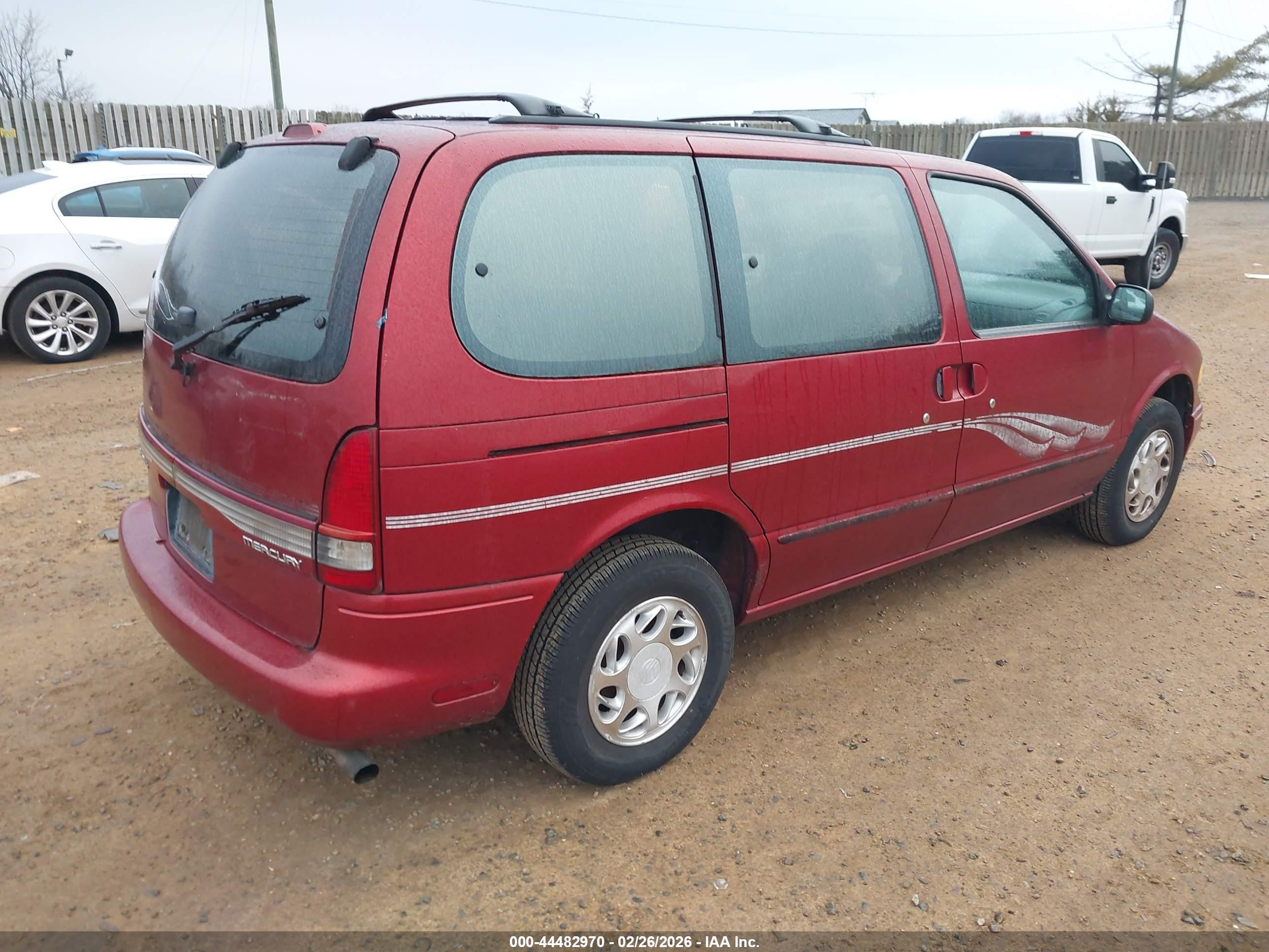 1997 Mercury Villager Gs/ls/nautica Maroon vin: 4M2DV1112VDJ28945