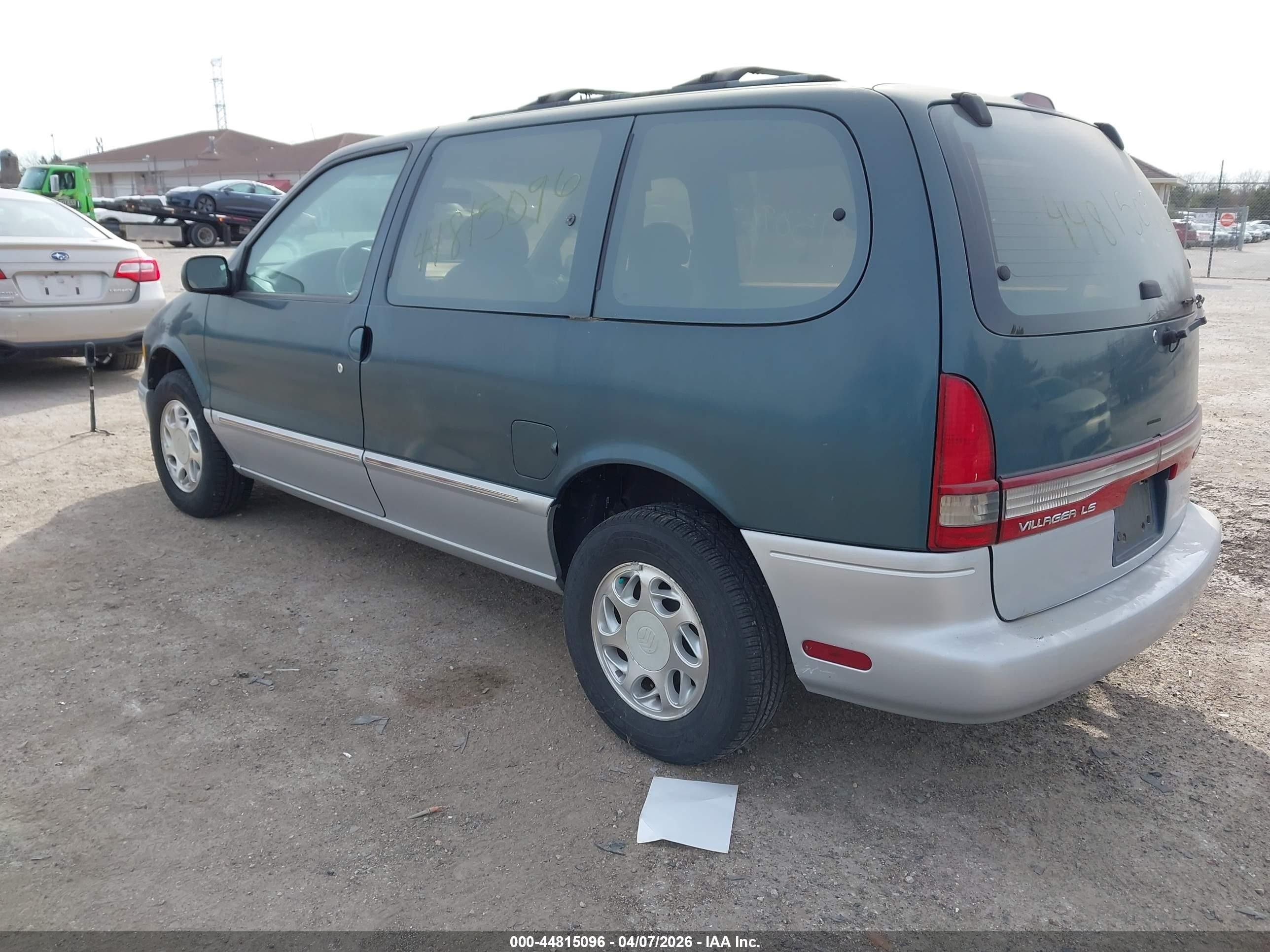 1997 Mercury Villager Gs/ls/nautica Green vin: 4M2DV1112VDJ44823