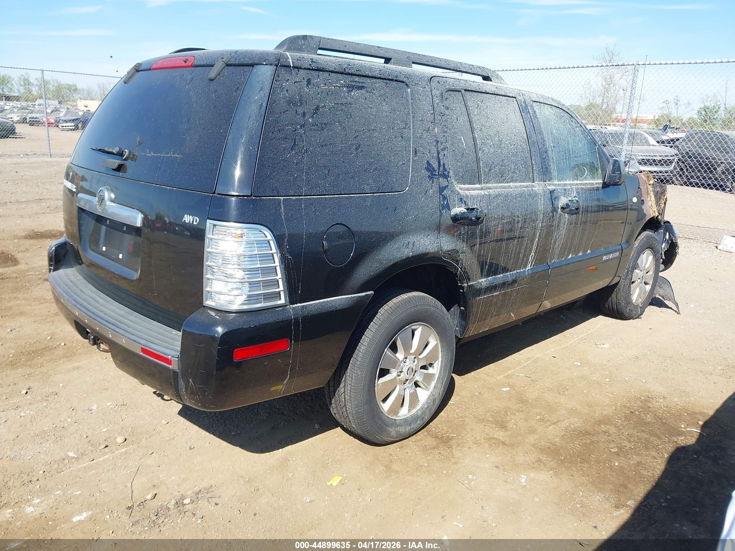 2008 Mercury Mountaineer   Black vin: 4M2EU47E08UJ16705